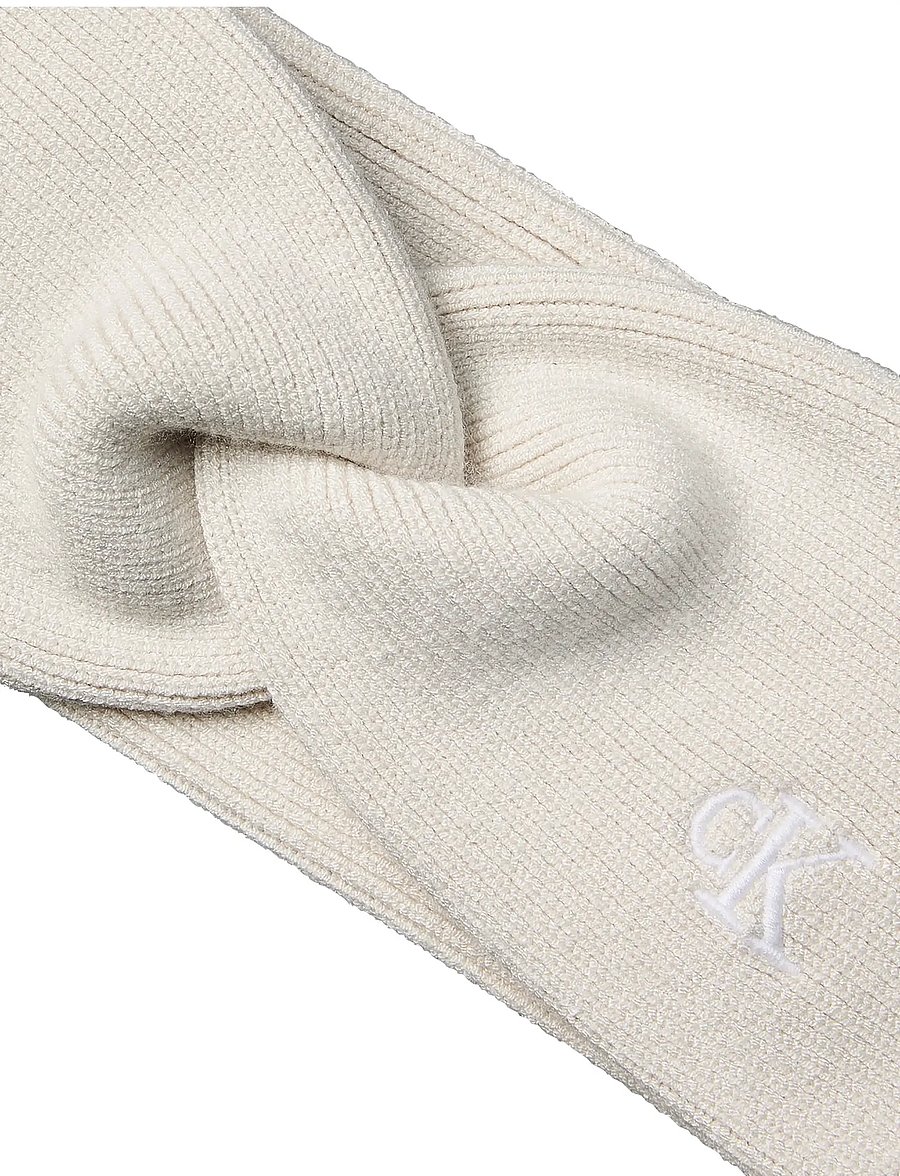 Calvin Klein - CK FINE RIB TWIST HEADBAND - stirnbänder - light hay - 2