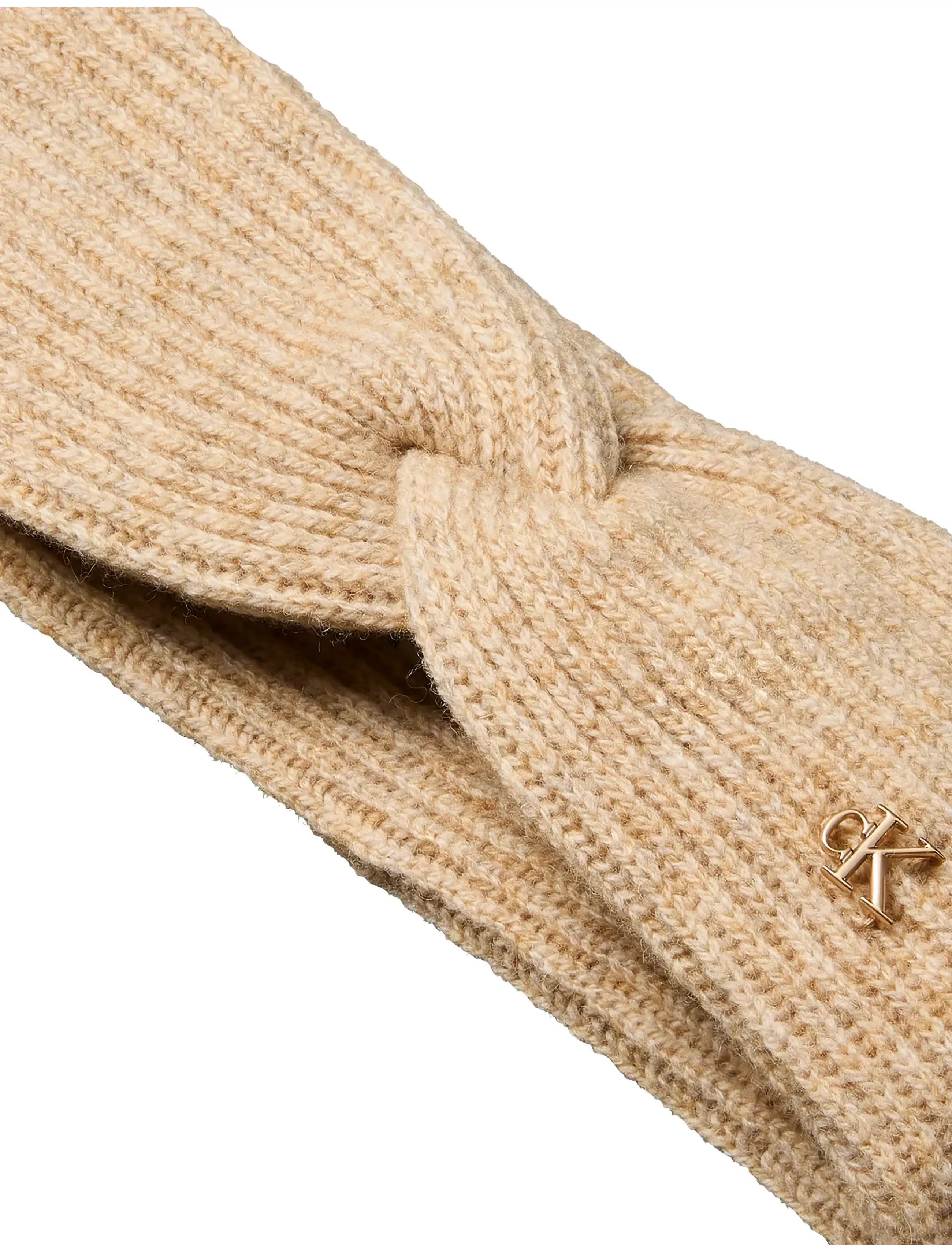 Calvin Klein - CK METAL WOOL TWIST HEADBAND - premium stiilid - b2299 beige heather bros - 2