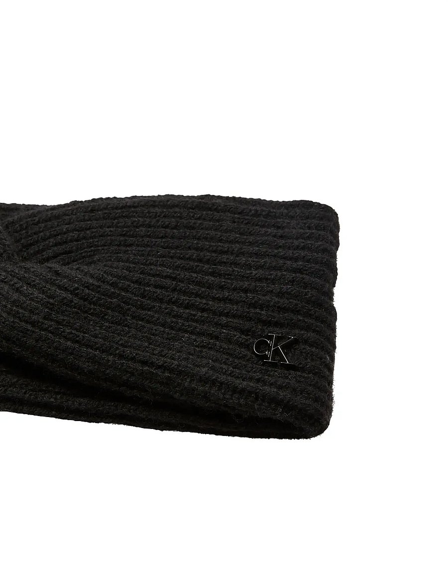 Calvin Klein - CK METAL WOOL TWIST HEADBAND - hårbånd - black - 3