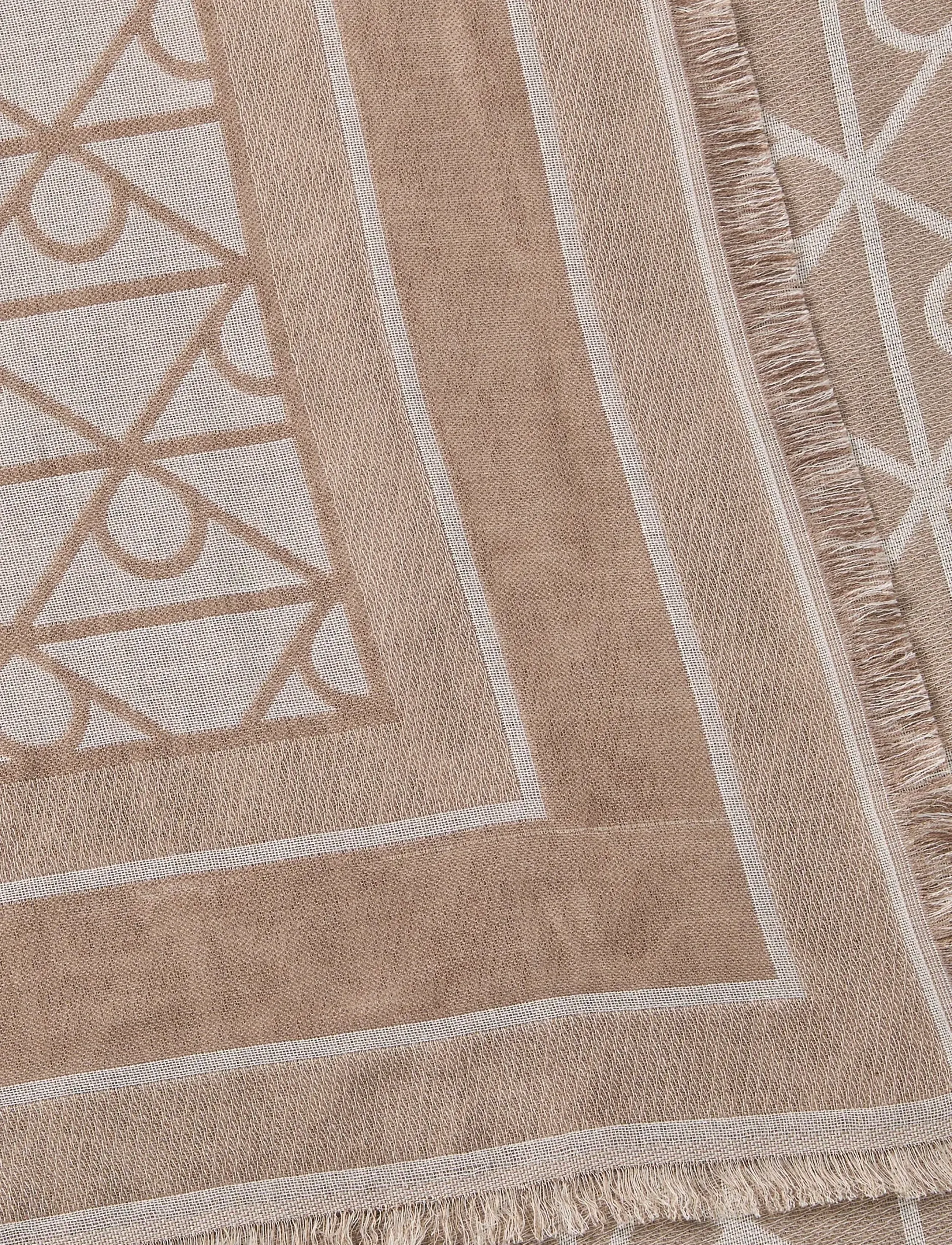 Calvin Klein - EMBLEM AOP JACQUARD SQUARE SCARF - lightweight scarves - desert taupe - 2