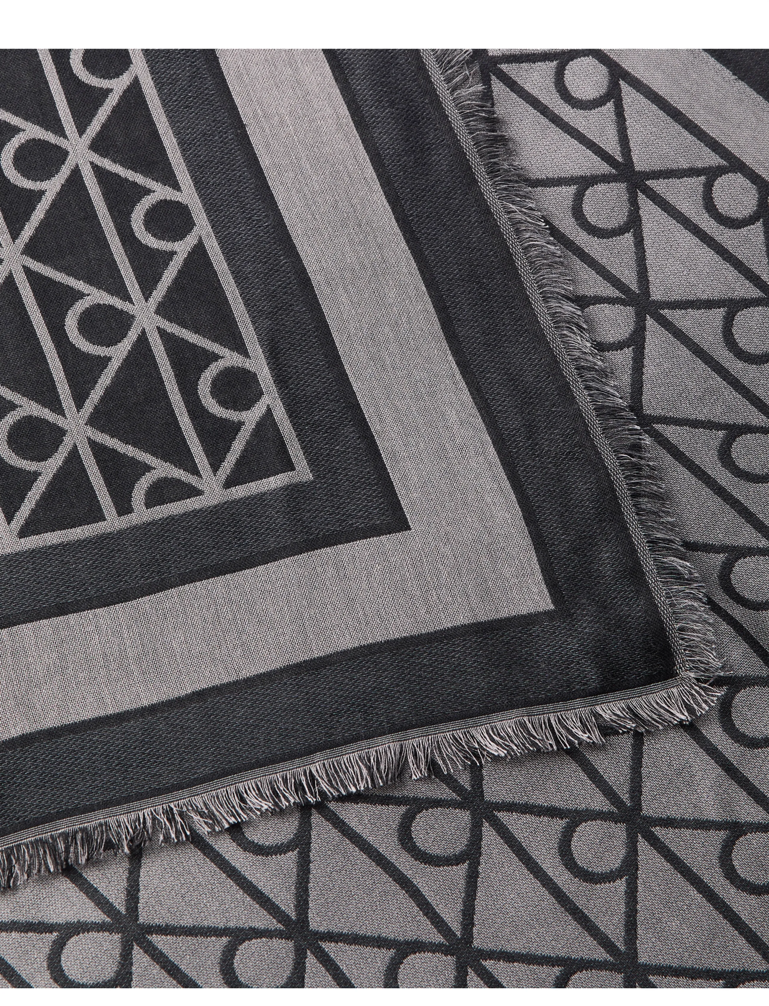 Calvin Klein - EMBLEM AOP JACQUARD SQUARE SCARF - sjalar - new black - 1