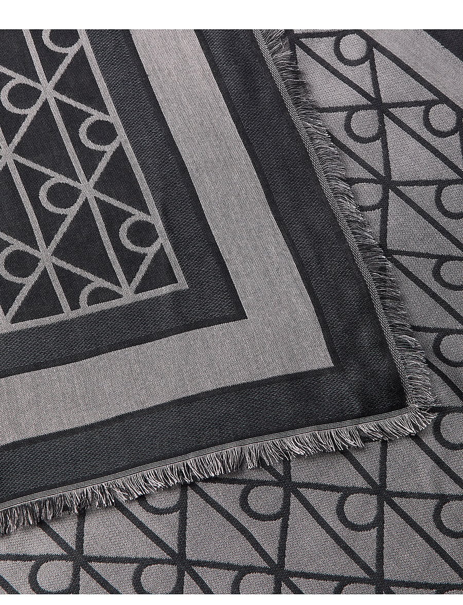 Calvin Klein - EMBLEM AOP JACQUARD SQUARE SCARF - sjalar - new black - 1