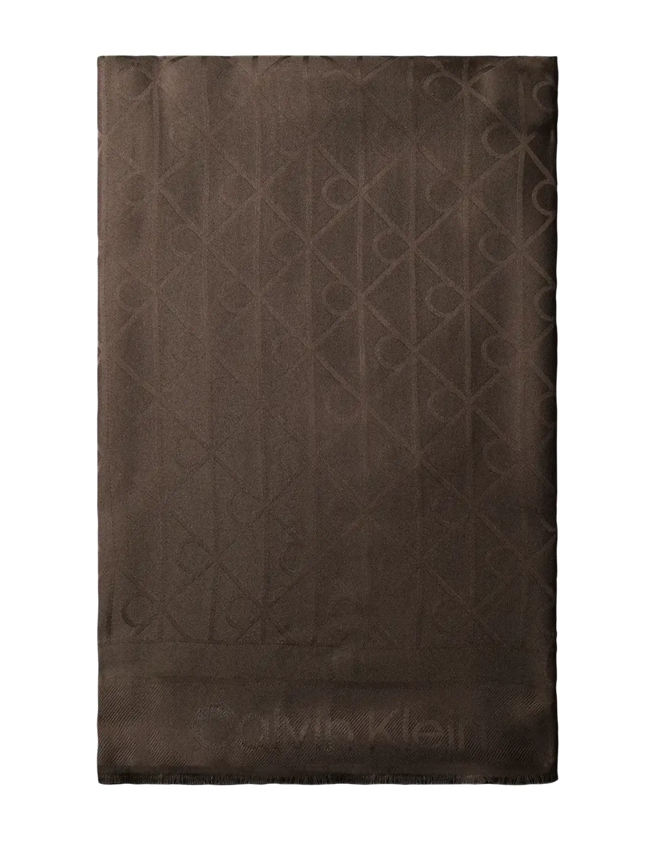 Calvin Klein EMBLEM AOP GLOSSY TONAL SCARF - Accessoarer - DELICIOSO / brown