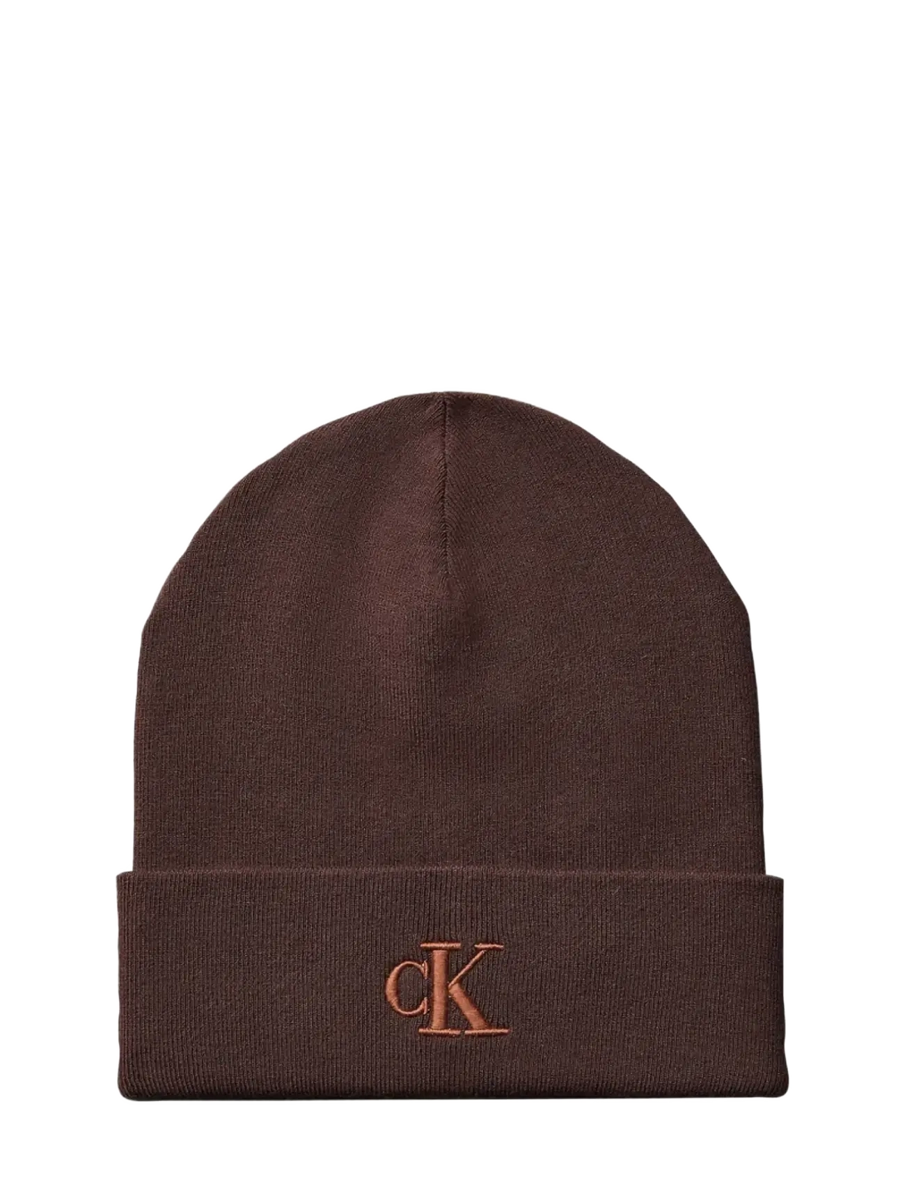 Calvin Klein CK FINE RIB BEANIE - Mützen & Hüte - DELICIOSO / brown