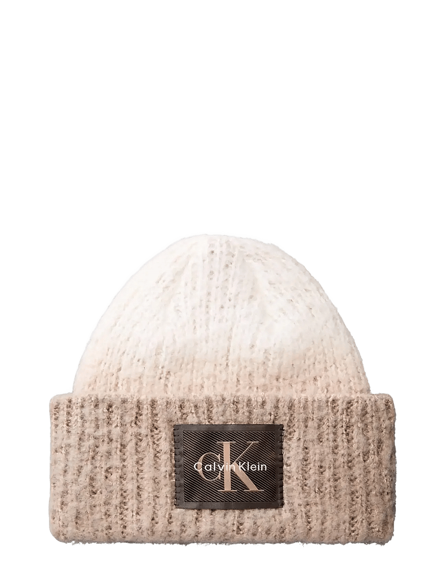 Calvin Klein - BRUSHED OMBRE CHUNKY RIB BEANIE - huer - white alyssum affogat - 0