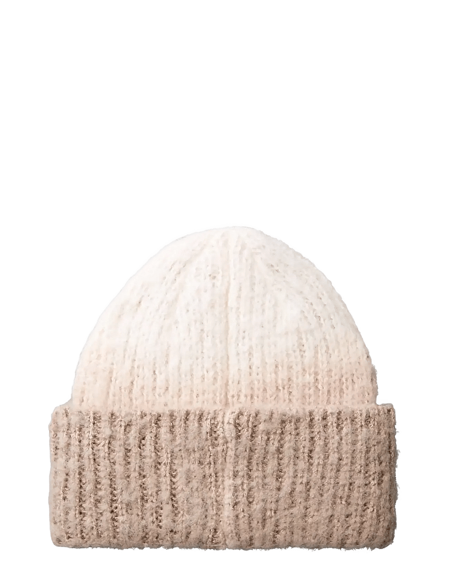 Calvin Klein - BRUSHED OMBRE CHUNKY RIB BEANIE - huer - white alyssum affogat - 1