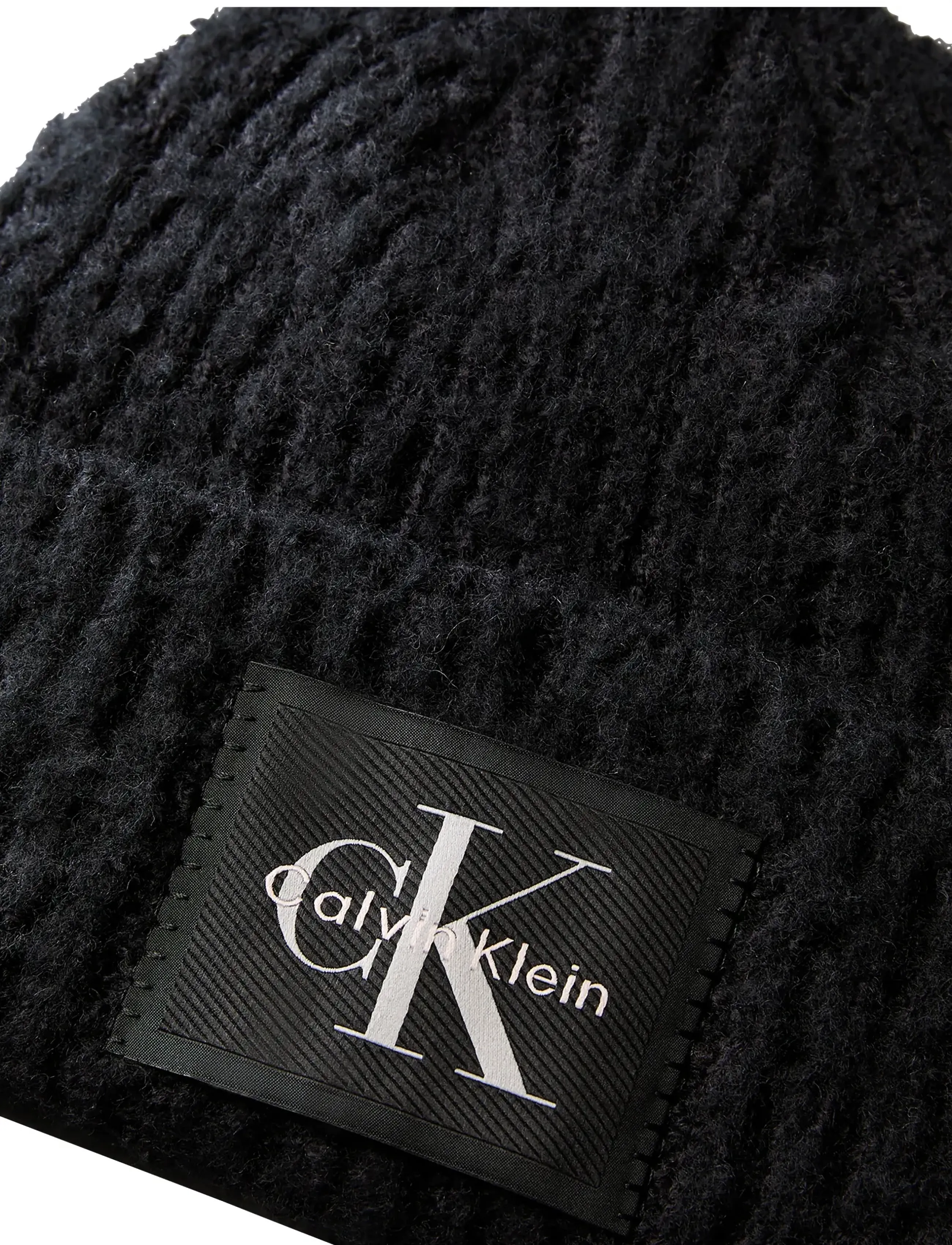 Calvin Klein - BRUSHED SOLID CHUNKY RIB BEANIE - huer - black - 2