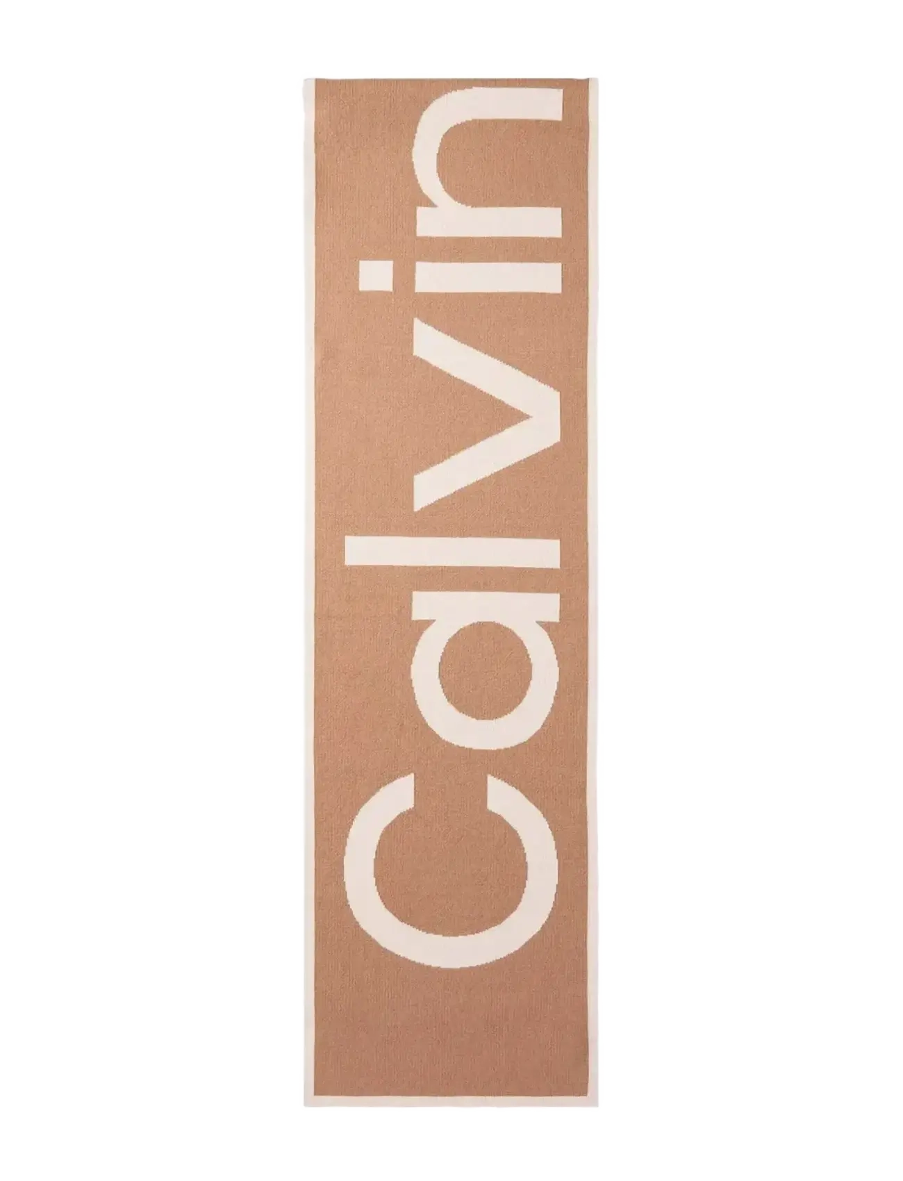 Calvin Klein BOLD LOGO 2-TONE JAC﻿QUARD SCARF - Schals - AFFOGAT / brown