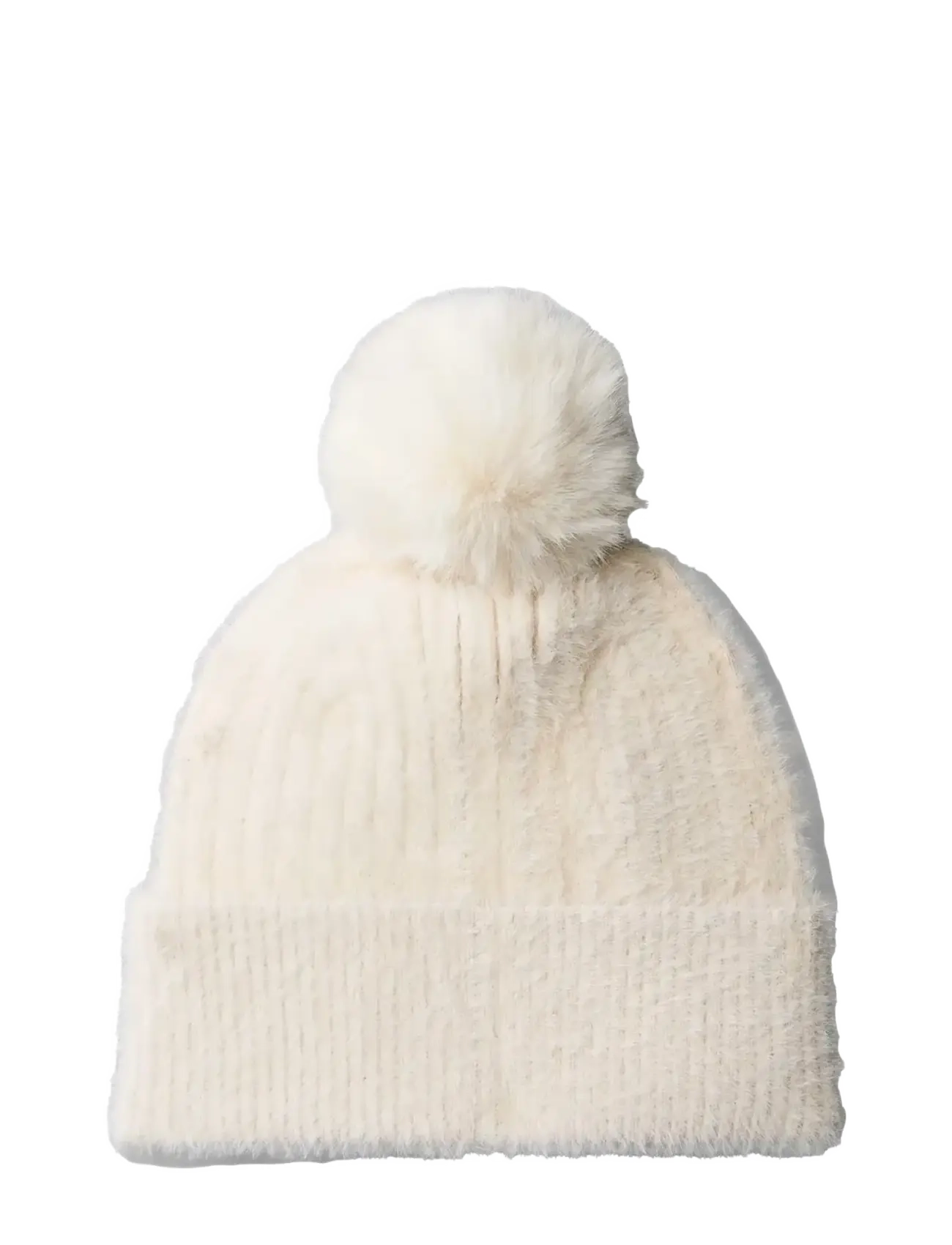 Calvin Klein - FUZ﻿ZY RIB POMPOM BEANIE - mützen - light hay - 1