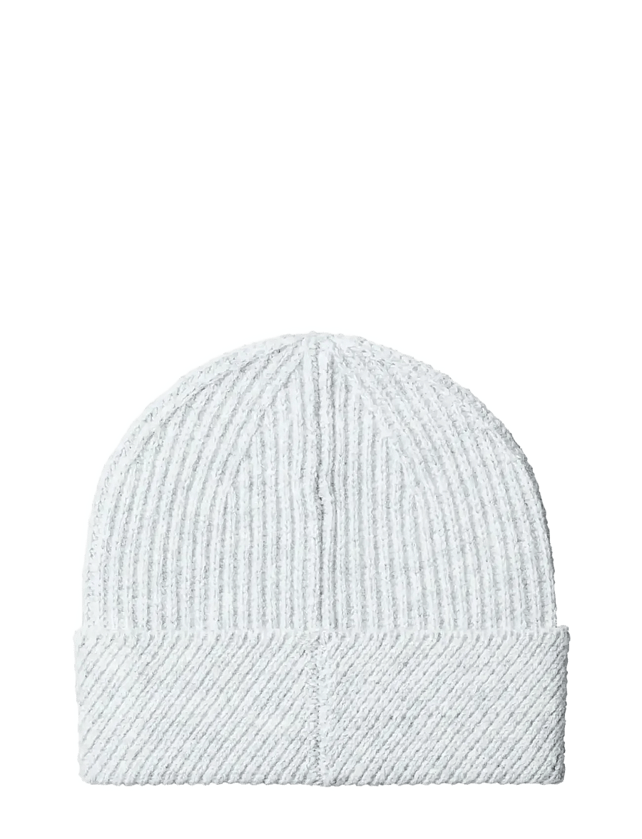 Calvin Klein - CK METAL WOOL SLANTED RIB BEANIE - mössor - bc05 mid grey heather - 1