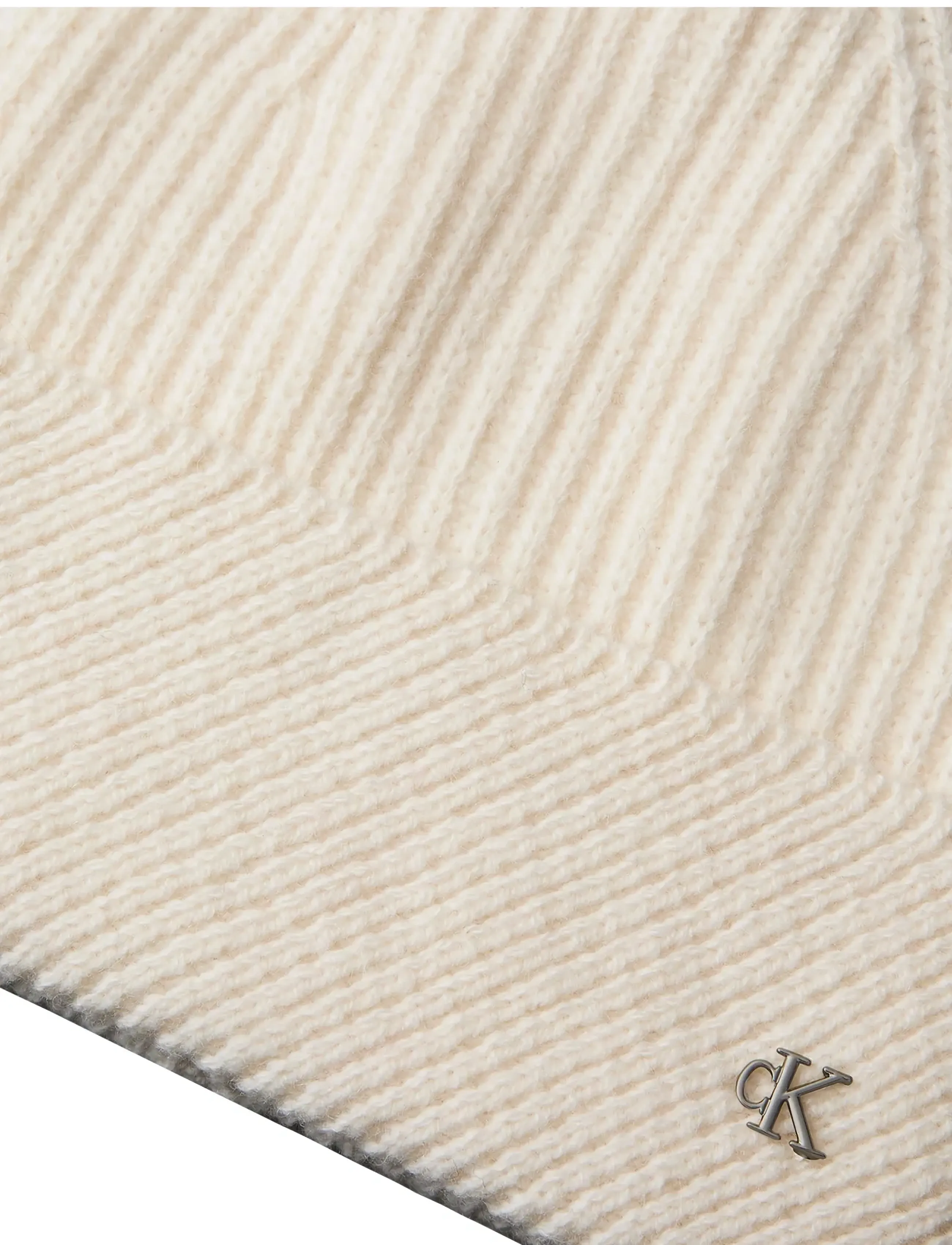 Calvin Klein - CK METAL WOOL SLANTED RIB BEANIE - huer - light hay - 2