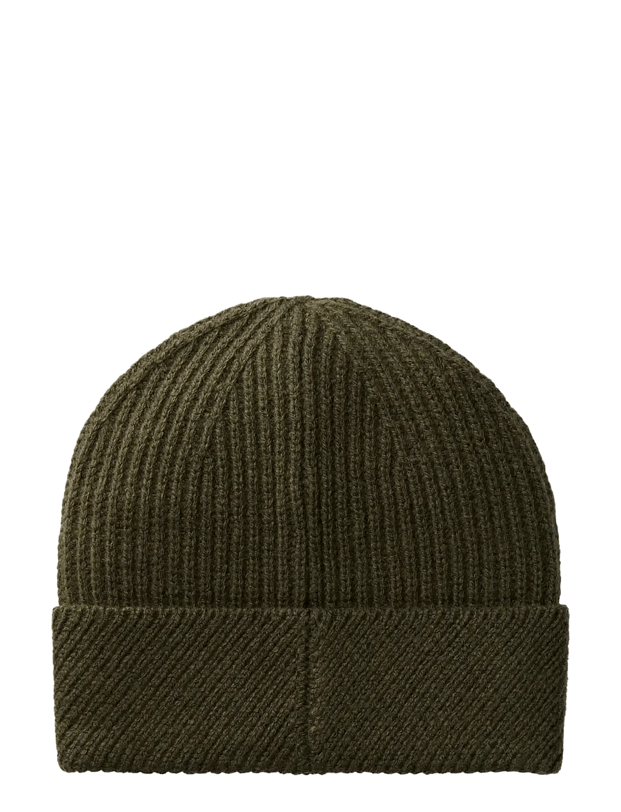 Calvin Klein - CK METAL WOOL SLANTED RIB BEANIE - mützen - olive night - 1