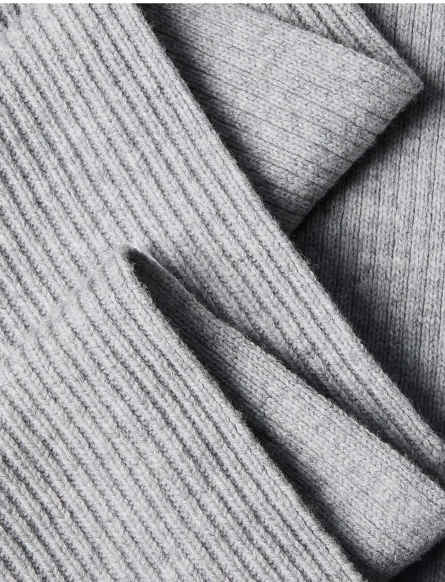 Calvin Klein - CK METAL WOOL RIB SCARF - halsdukar - bc05 grey heather - 1