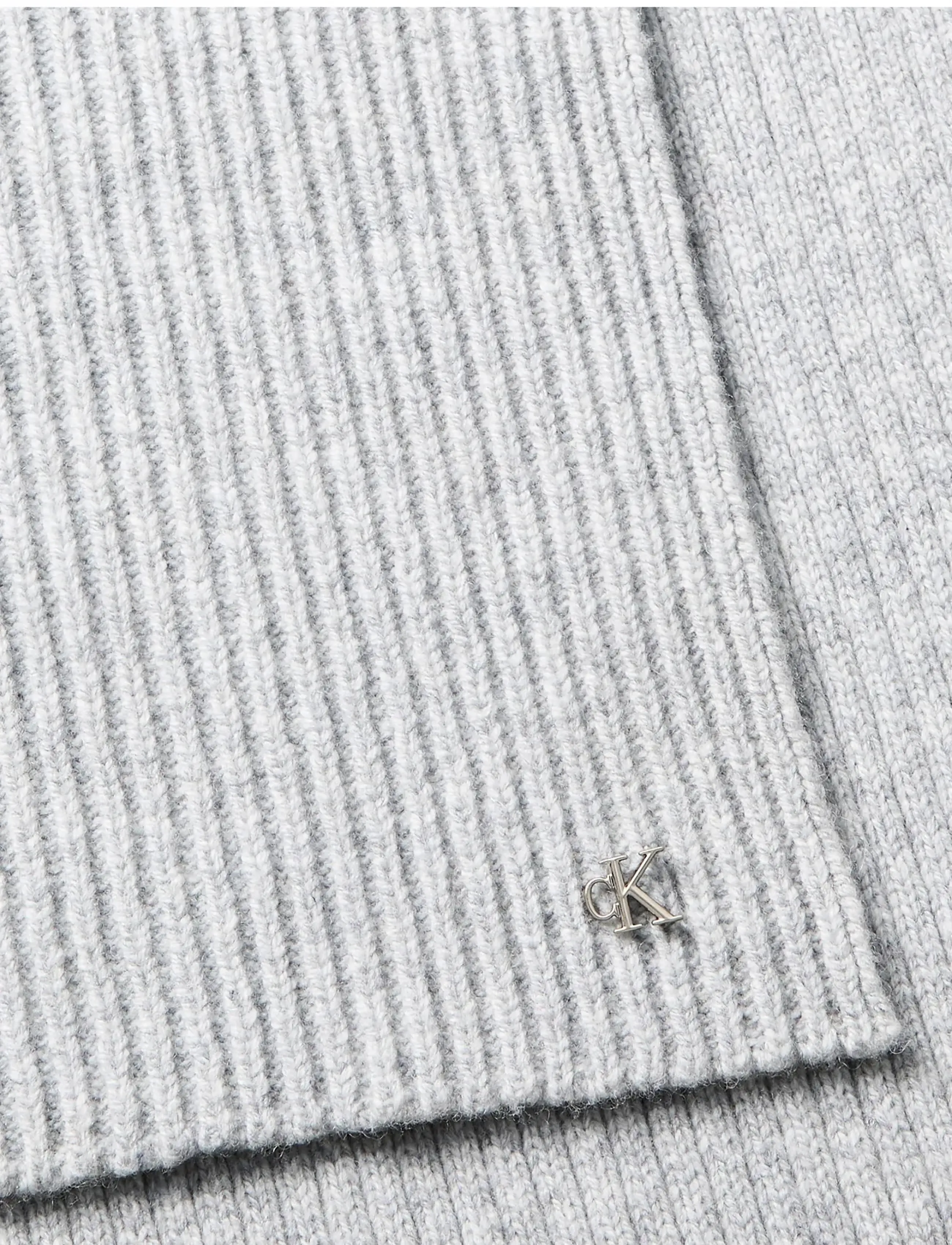 Calvin Klein - CK METAL WOOL RIB SCARF - bc05 grey heather - 2