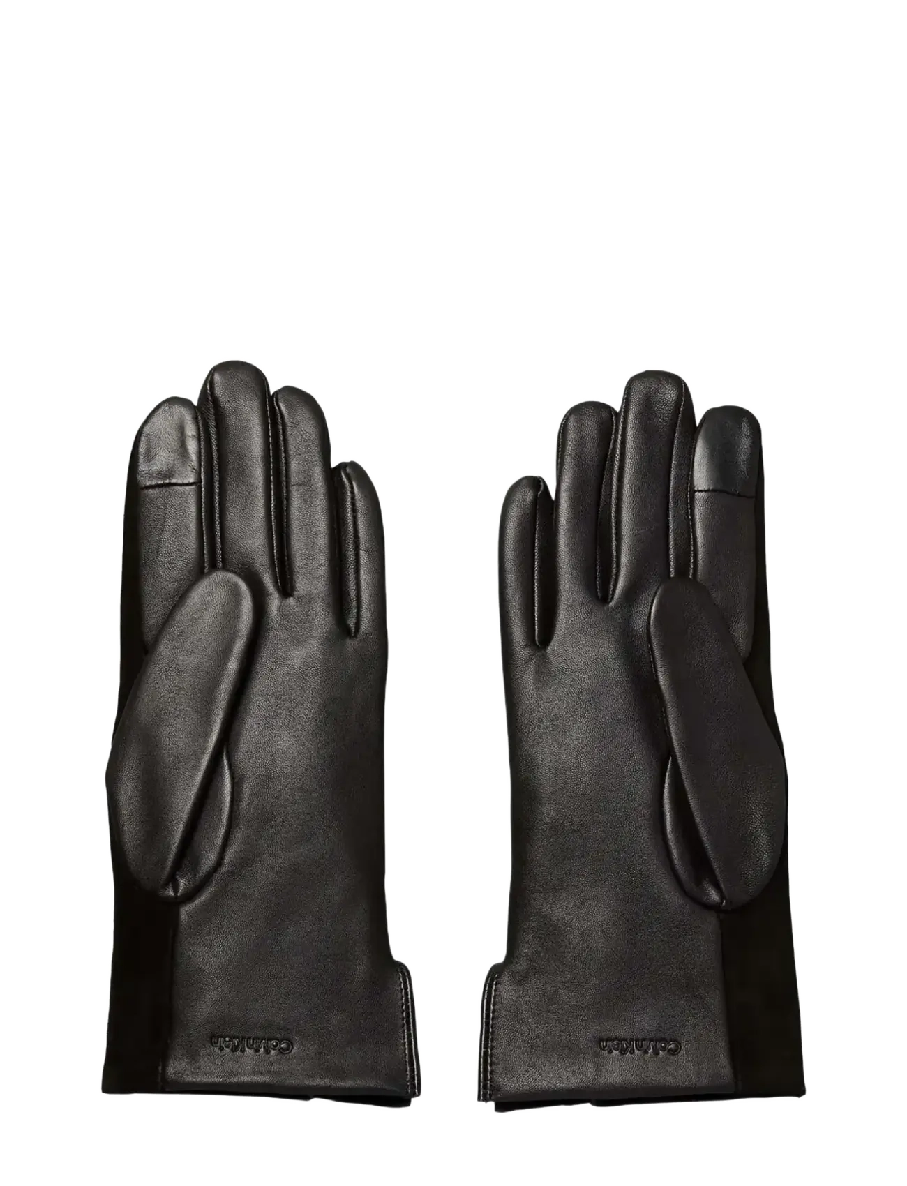 Calvin Klein - METAL CK SUEDE LEATHER GLOVES - black - 1