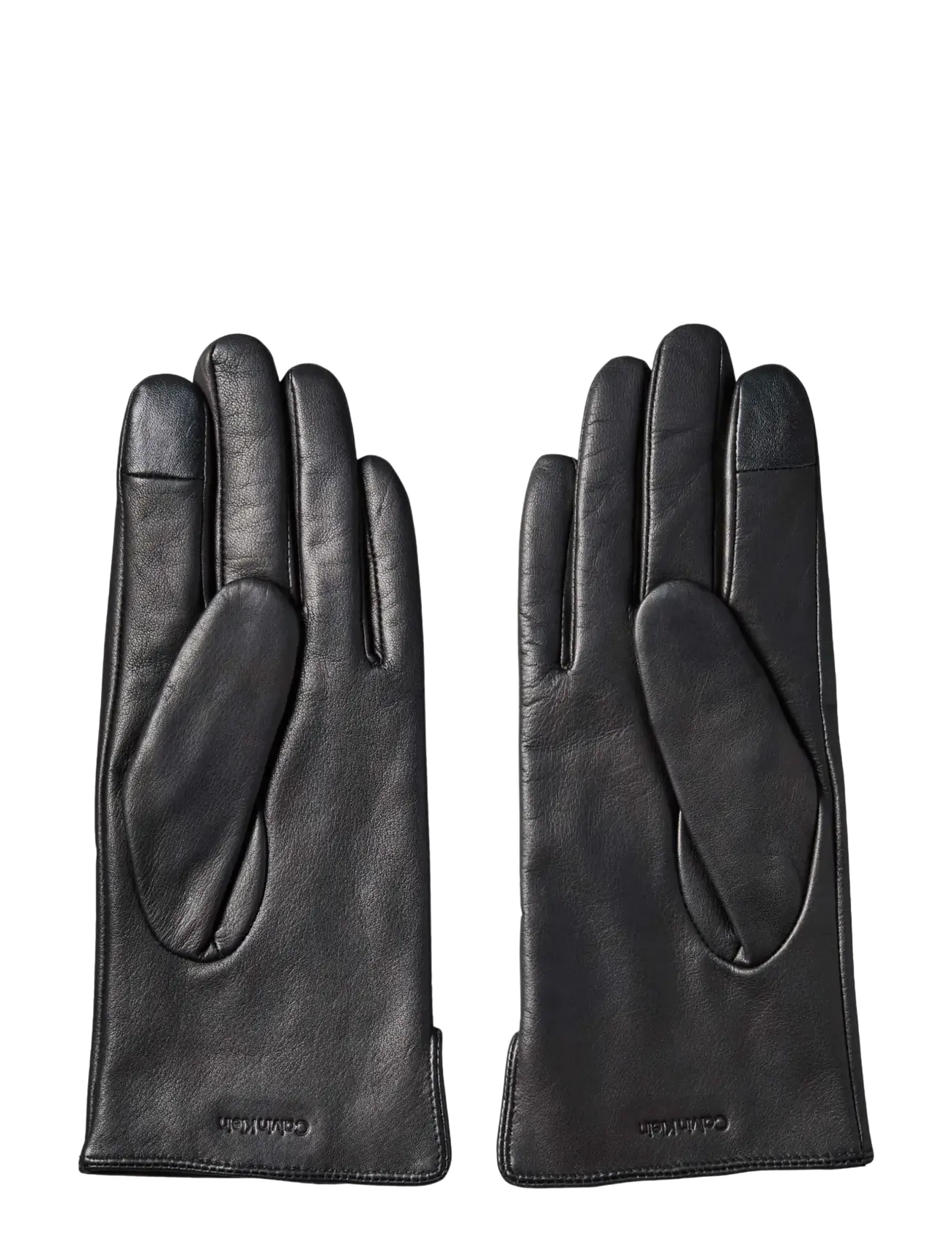 Calvin Klein - METAL CK LEATHER GLOVES - lederhandschuhe - black - 1
