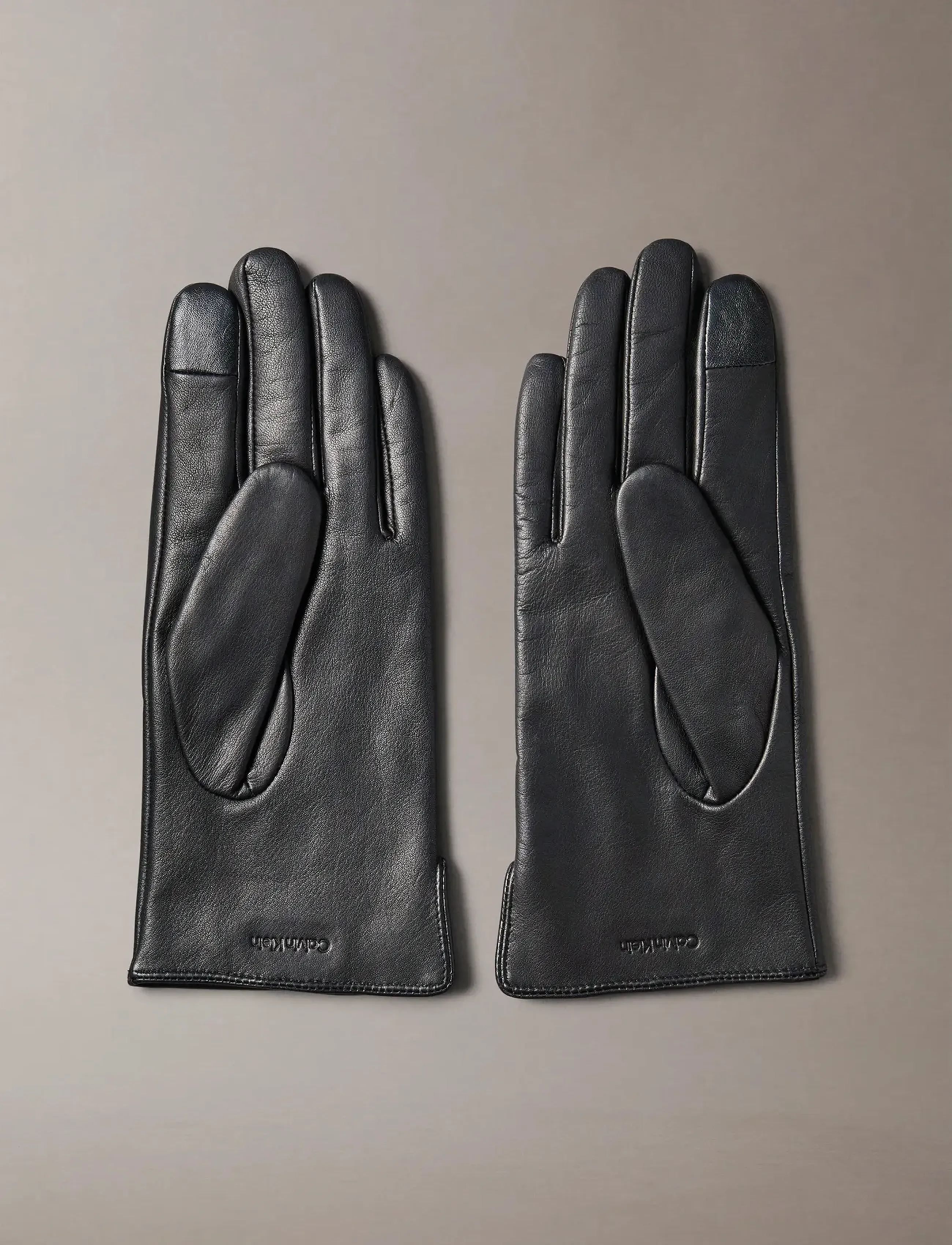 Calvin Klein - METAL CK LEATHER GLOVES - lederhandschuhe - black - 3