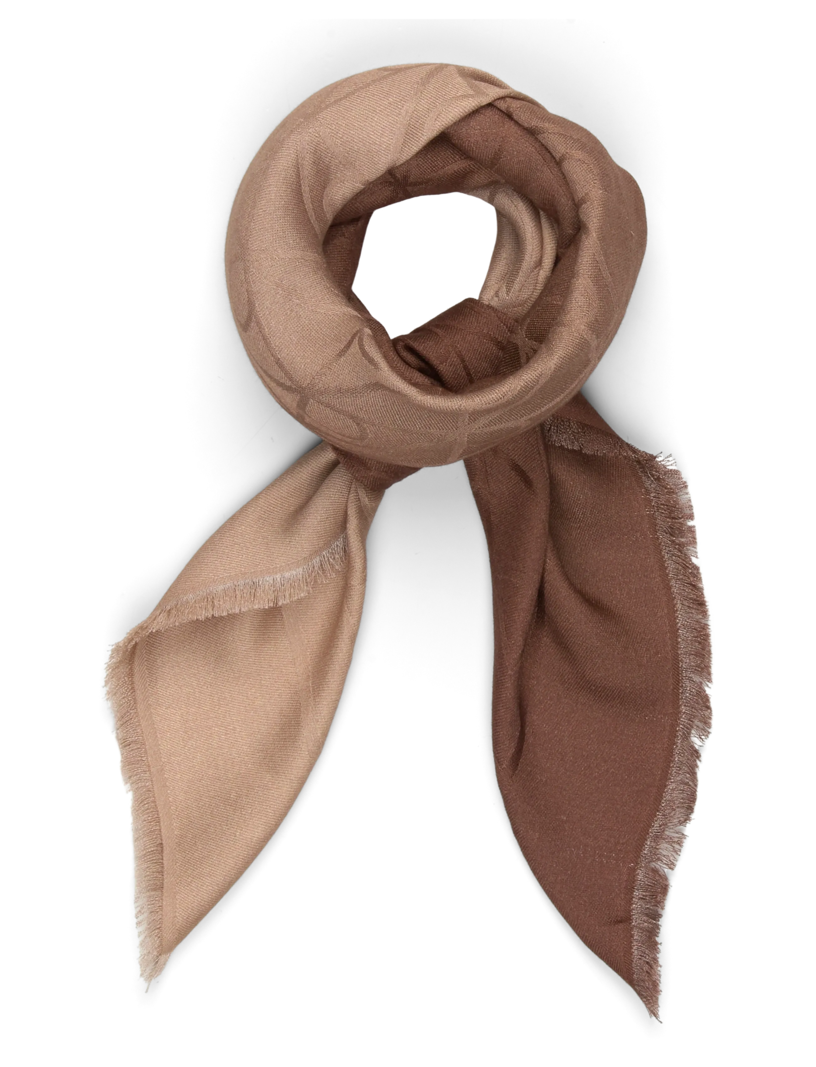 Calvin Klein Gradient Emblem Square Scarf 70X, One Size, Scarves, Beige - Lightweight Frauen