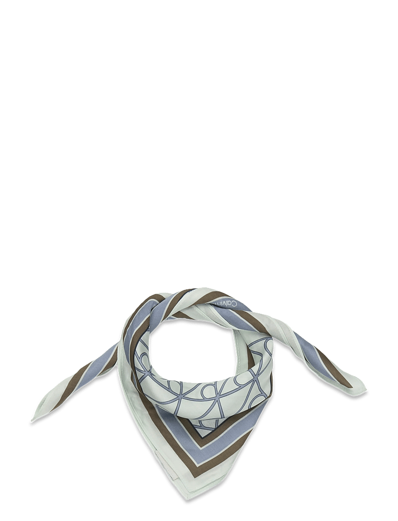 Calvin Klein - EMBLEM AOP PRINTED BANDANA - tynde tørklæder - faded denim - 0