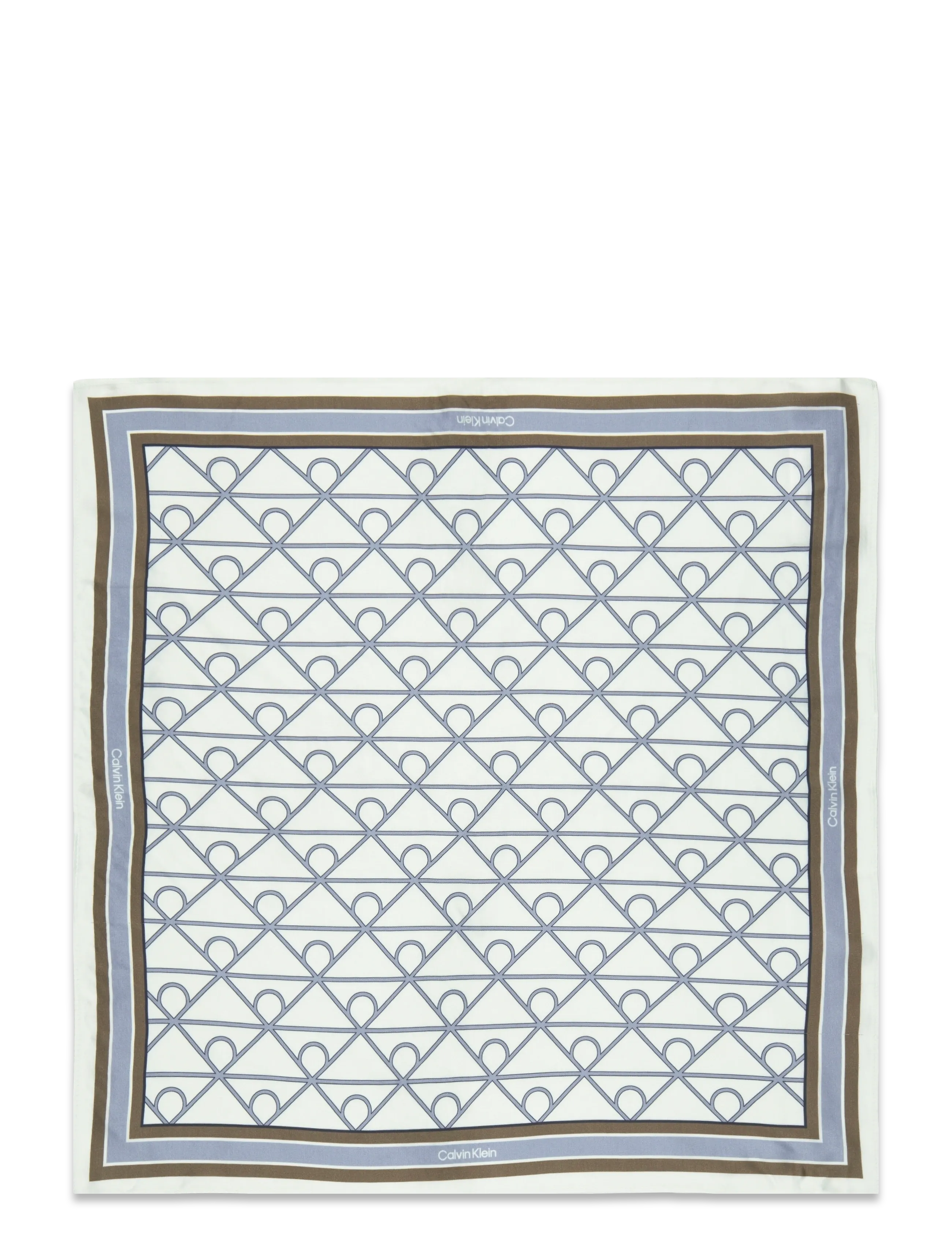 Calvin Klein - EMBLEM AOP PRINTED  BANDANA - sjalar - faded denim - 1