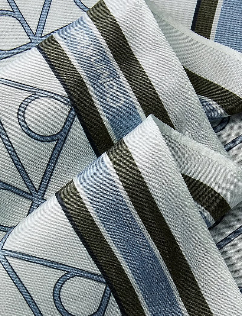 Calvin Klein - EMBLEM AOP PRINTED BANDANA - tynde tørklæder - faded denim - 4