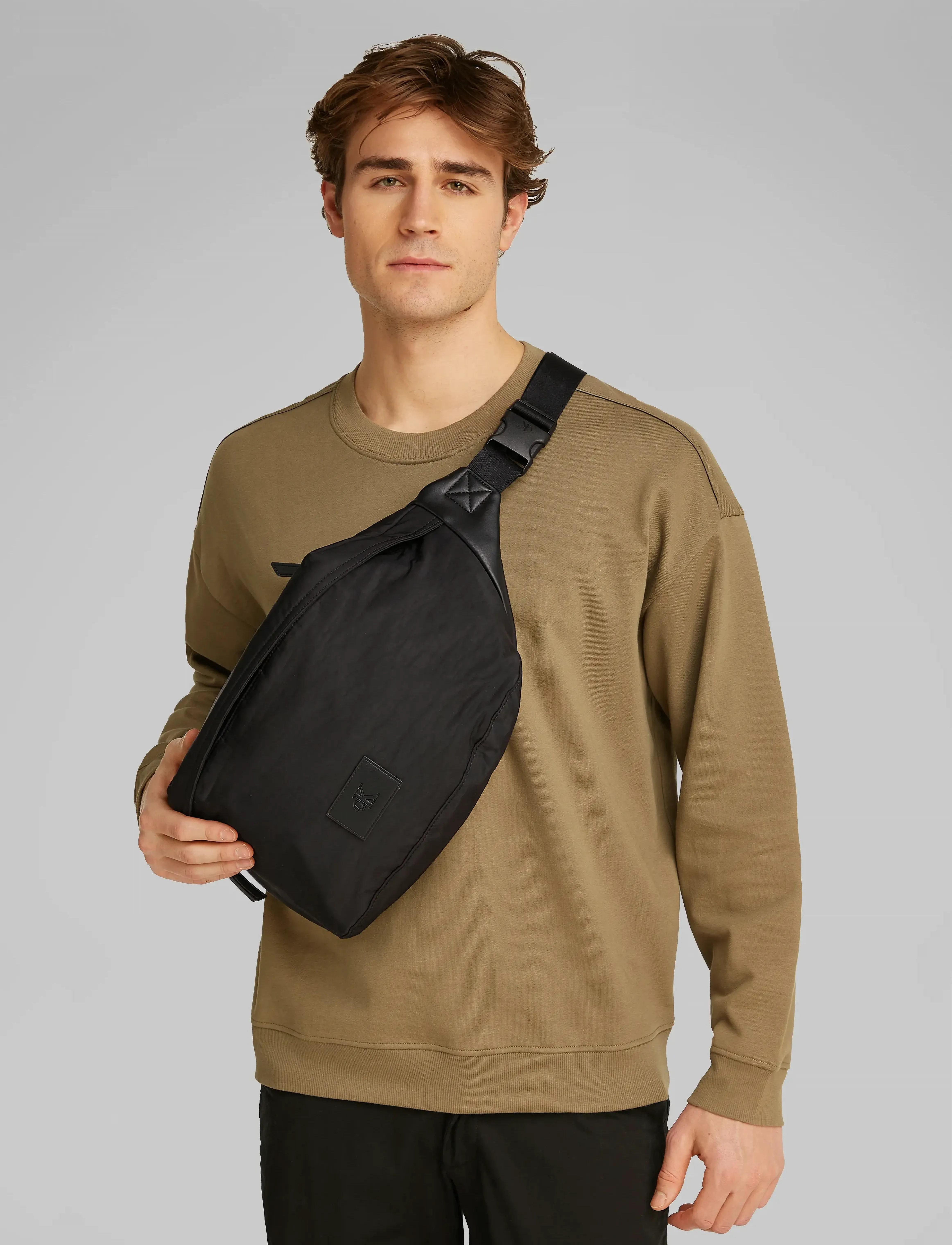 Calvin Klein METRO NYLON OVERSIZED WAISTBAG - Taschen - BLACK / black