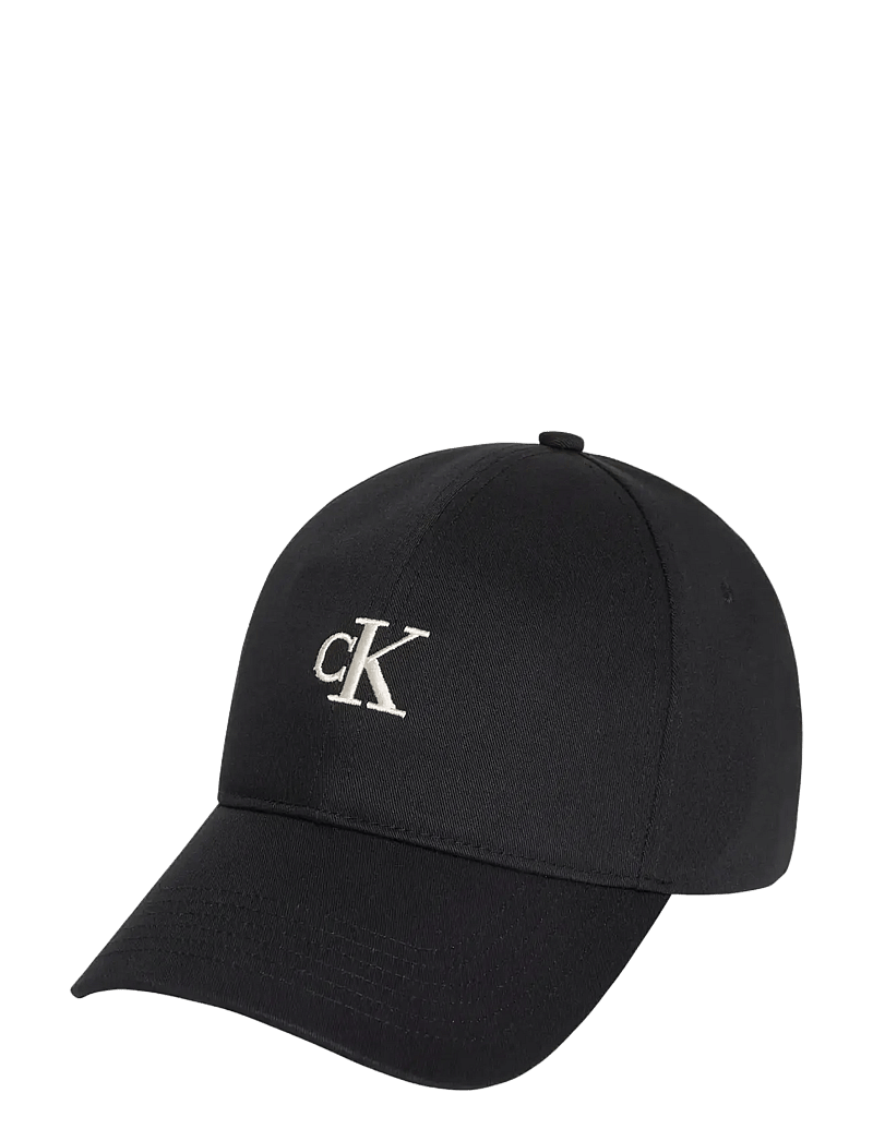 Calvin Klein - MONOGRAM EMBROIDERY BASEBALL CAP - caps - black - 1