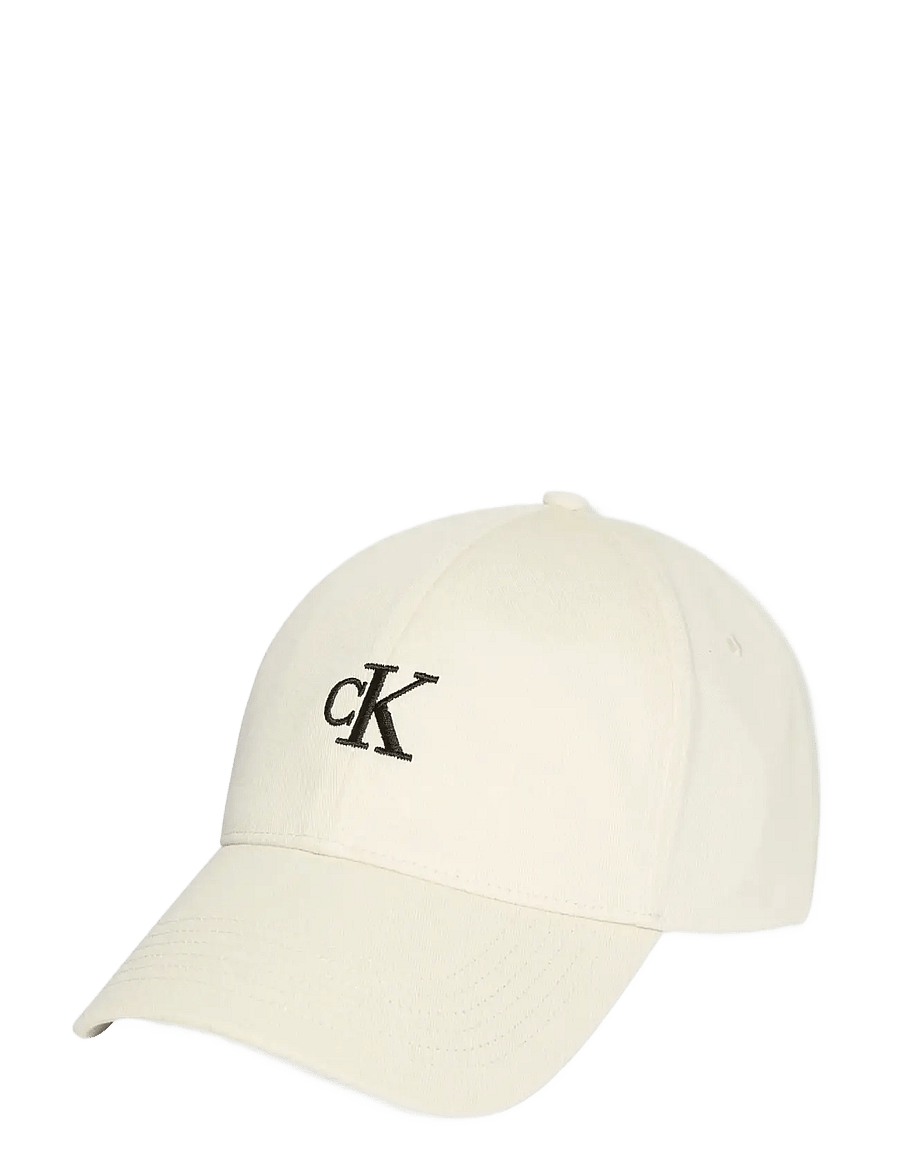 Calvin Klein - MONOGRAM EMBROIDERY CAP - caps - bone white - 0