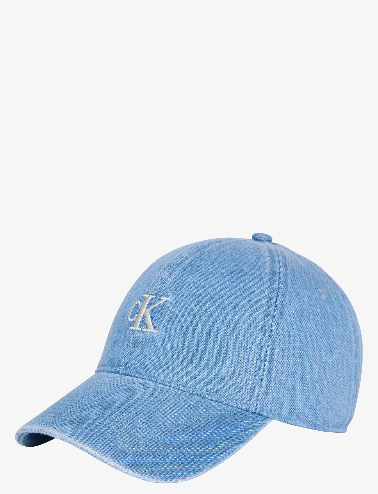 Calvin Klein - MONOGRAM EMBROIDERY DENIM CAP - caps - vintage denim - 0