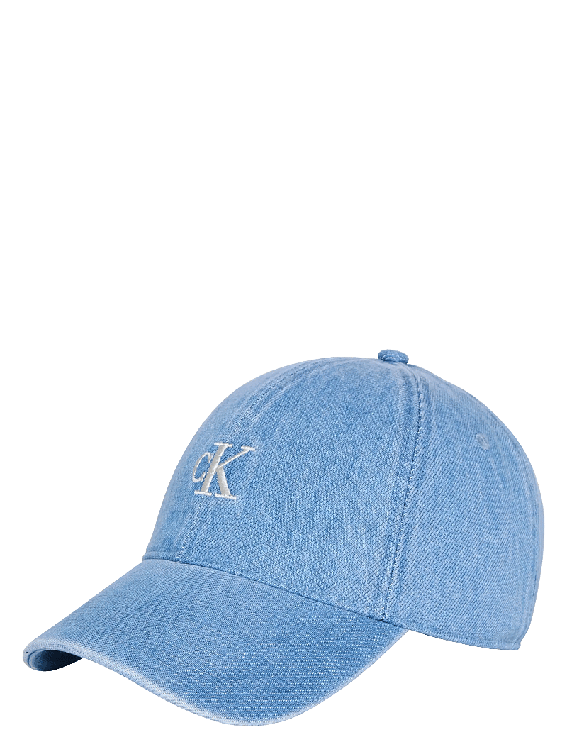Calvin Klein - MONOGRAM EMBROIDERY DENIM CAP - caps - vintage denim - 0