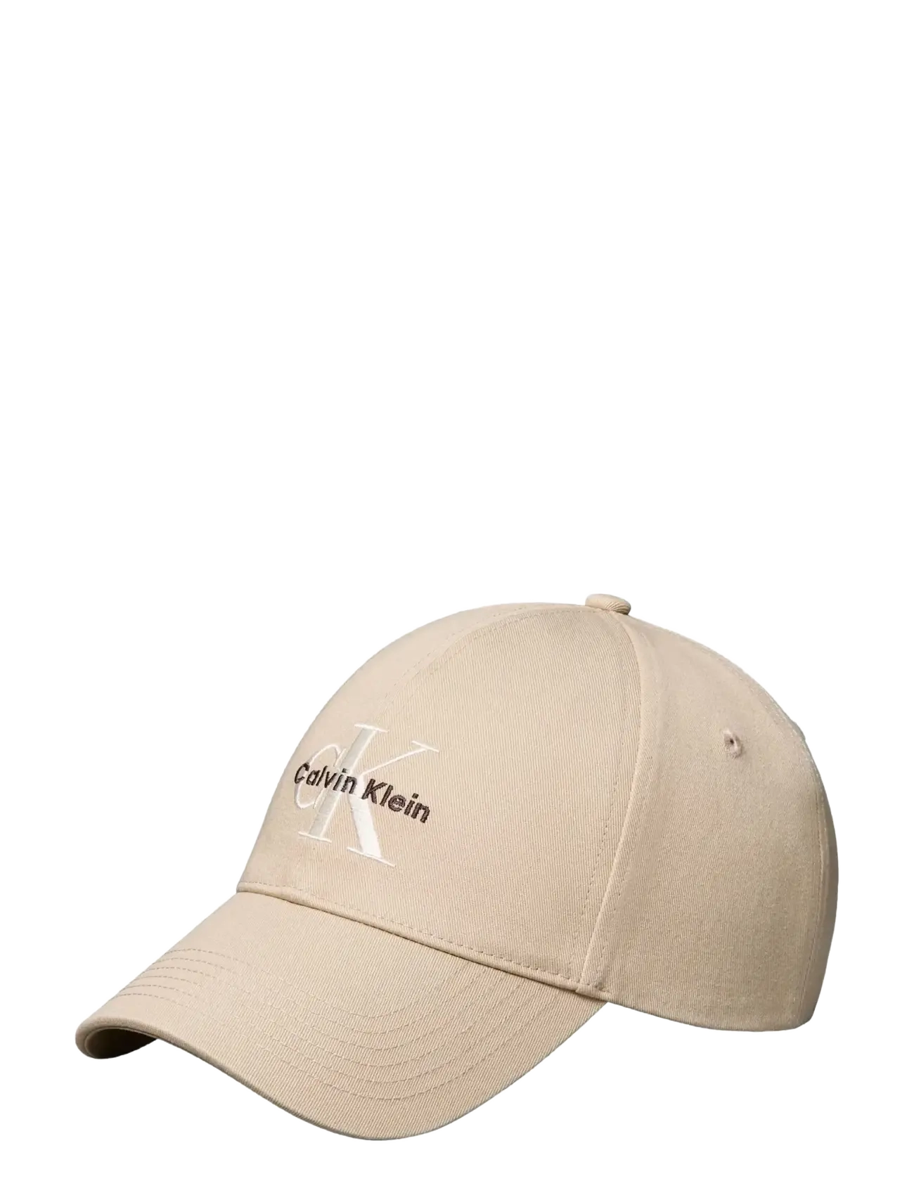 Calvin Klein MONOLOGO EMBROIDERY BASEBALL CAP - Accessories - CROCKERY / beige