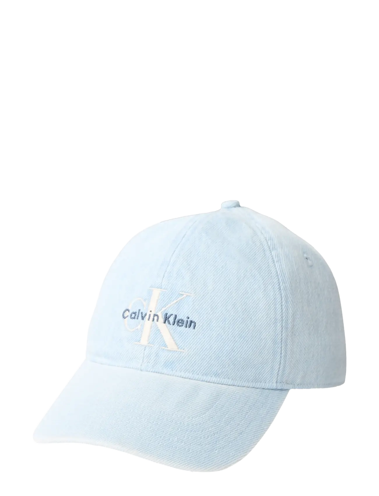 Calvin Klein MONOLOGO EMBROIDERY DENIM CAP - Accessoires - LIGHT WASH DENIM / blue