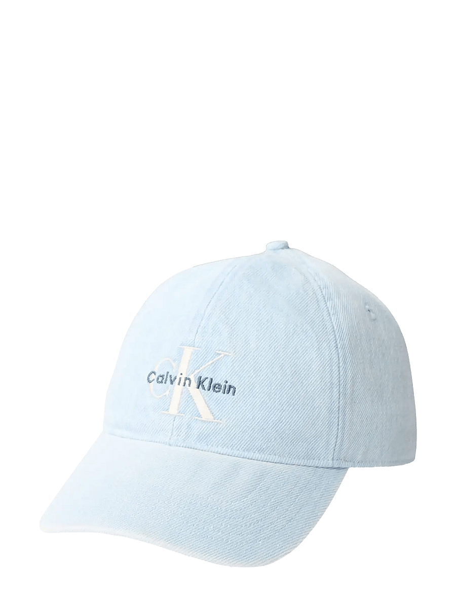 Calvin Klein - MONOLOGO EMBROIDERY DENIM CAP - caps - light wash denim - 0
