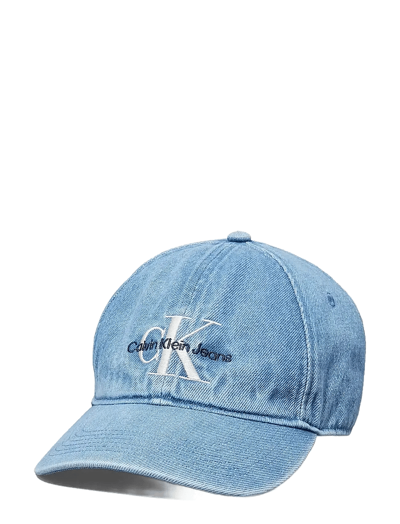 Calvin Klein - MONOLOGO EMBROIDERY DENIM CAP - caps - vintage denim - 0
