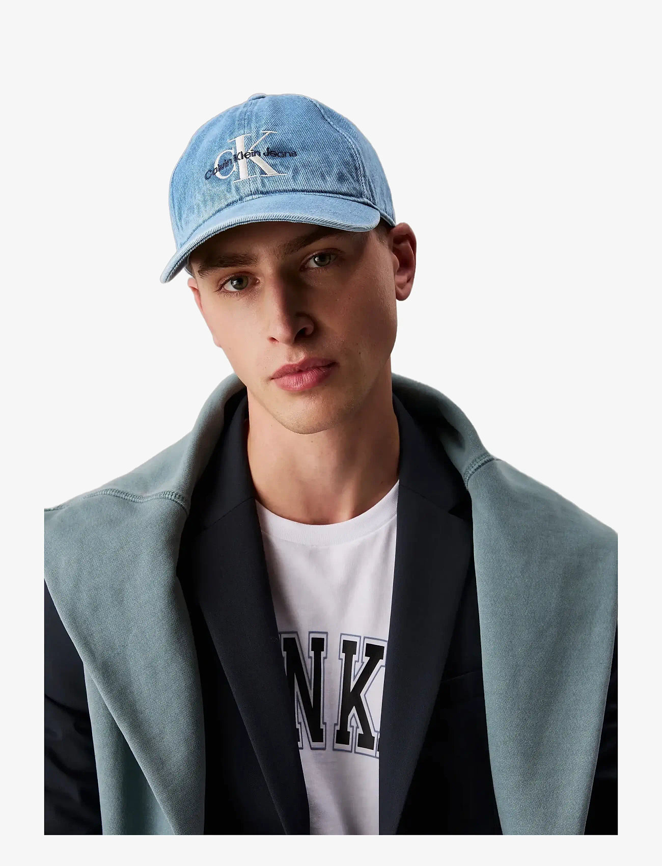 Calvin Klein - MONOLOGO EMBROIDERY DENIM  CAP - die niedrigsten preise - vintage denim - 1
