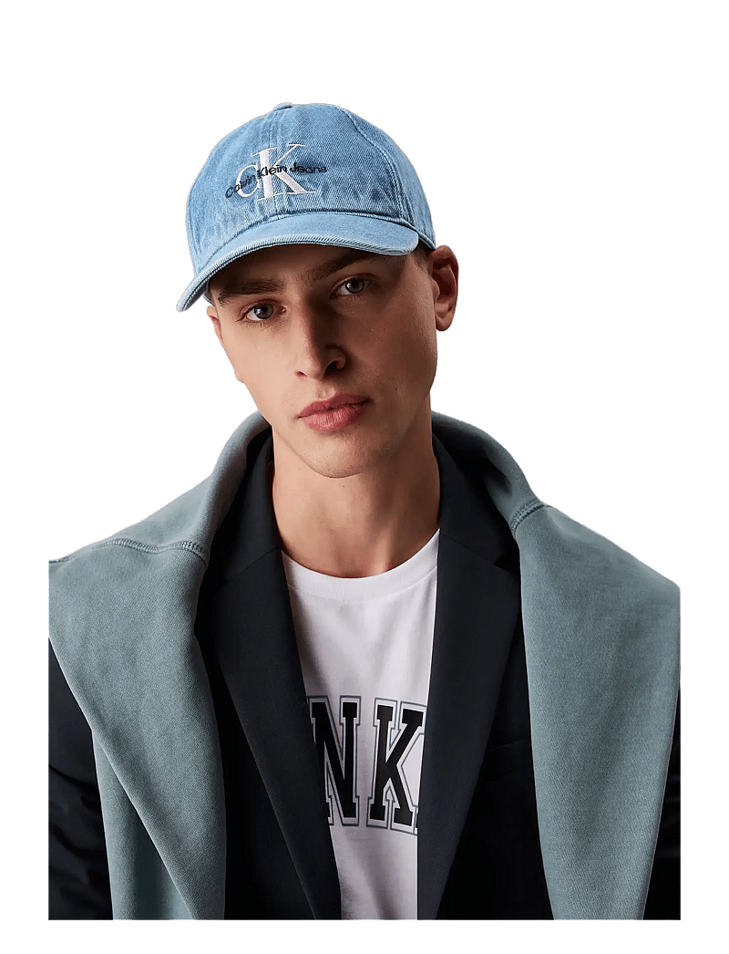 Calvin Klein - MONOLOGO EMBROIDERY DENIM CAP - caps - vintage denim - 1