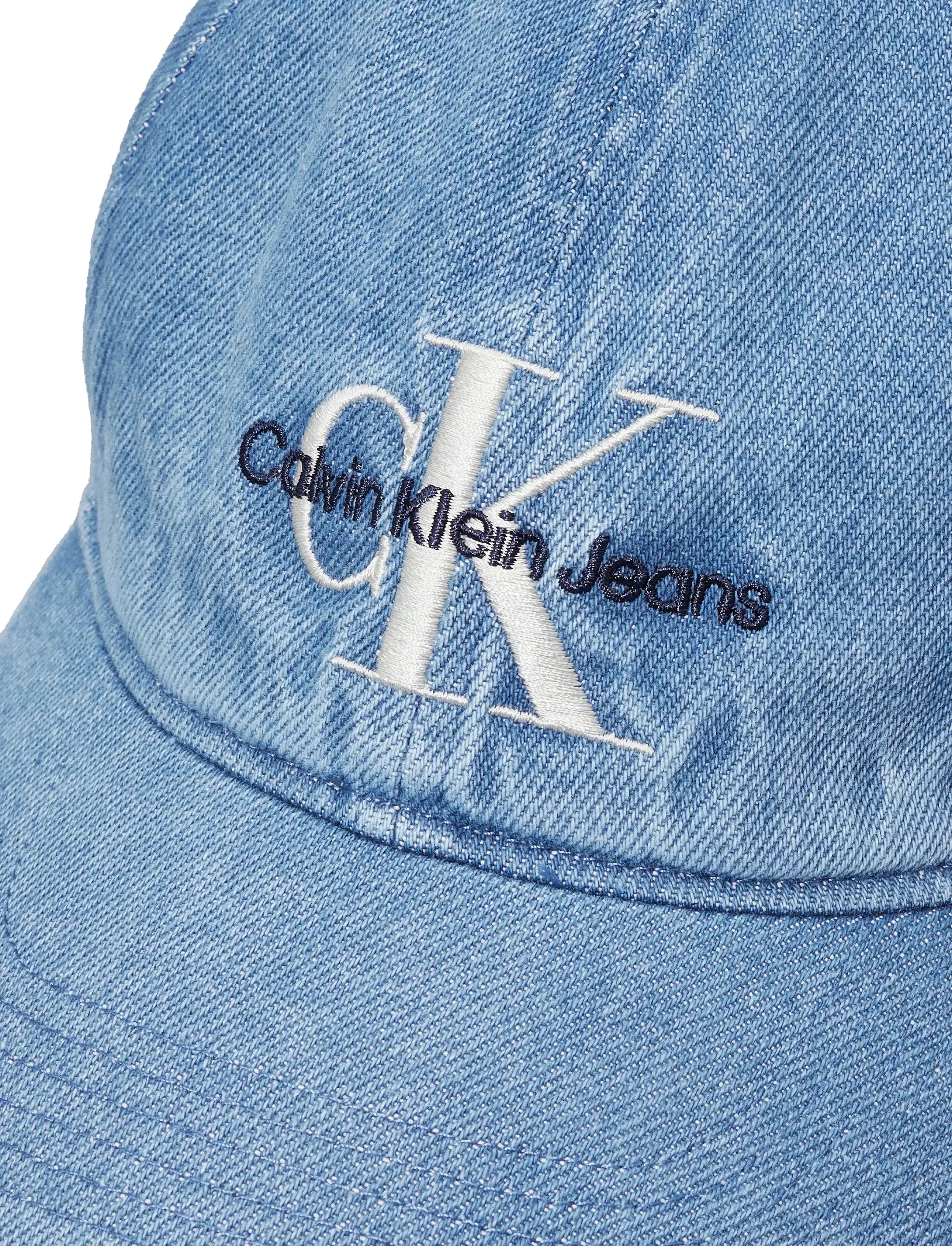 Calvin Klein - MONOLOGO EMBROIDERY DENIM CAP - vintage denim - 4