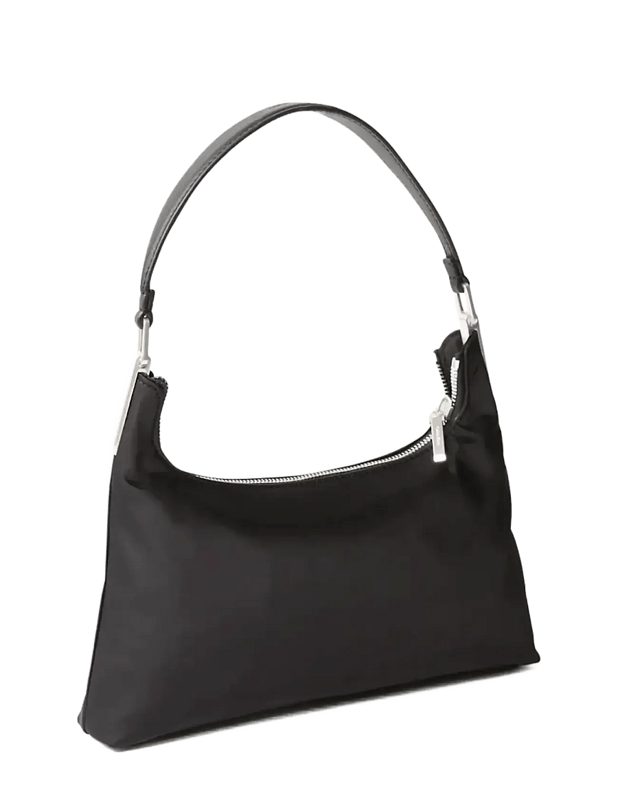 Calvin Klein - SATIN NYLON SMALL SHOULDER BAG - schultertaschen - black - 1