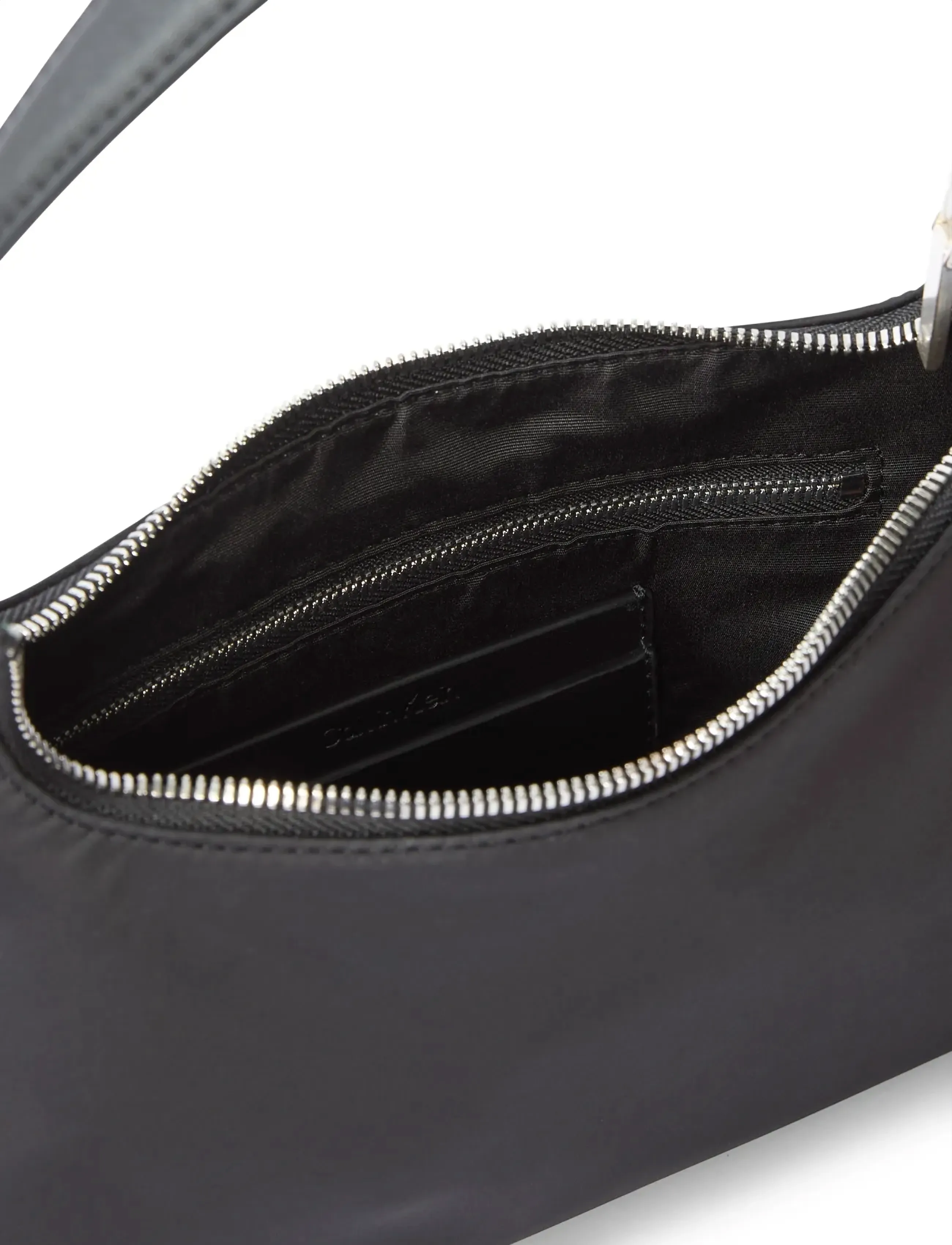 Calvin Klein - SATIN NYLON SMALL SHOULDER BAG - vardagsstil - black - 2