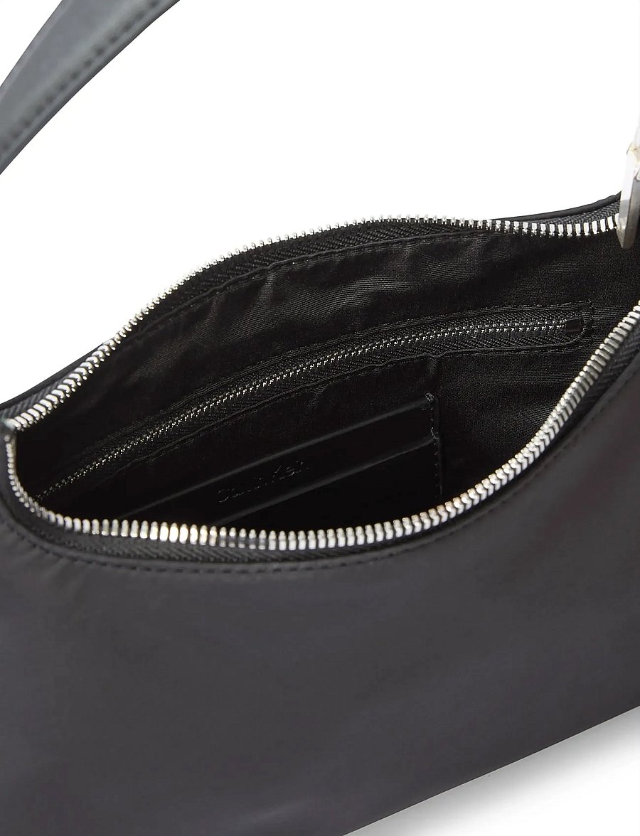 Calvin Klein - SATIN NYLON SMALL SHOULDER BAG - schultertaschen - black - 2