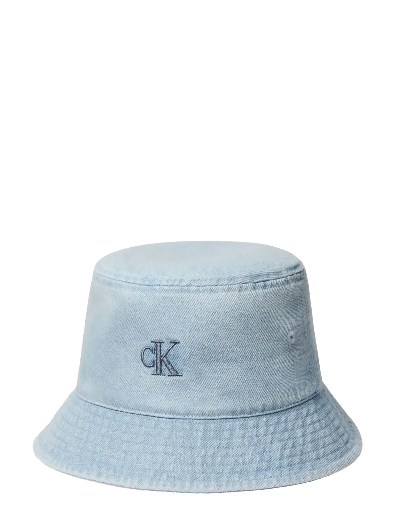 Calvin Klein Monogram Embroidery Denim Bucket, Denim Bøllehat, Blå, Str: ONE SIZE