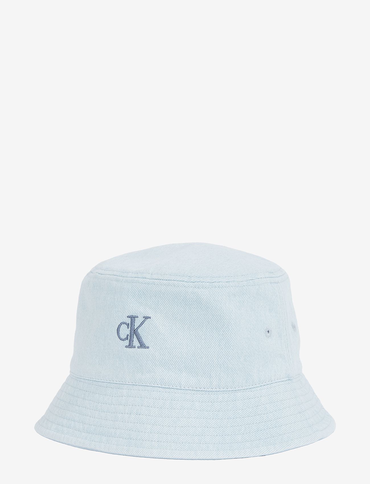 Calvin Klein - MONOGRAM EMBROIDERY DENIM BUCKET - bøllehatte - light wash denim - 0