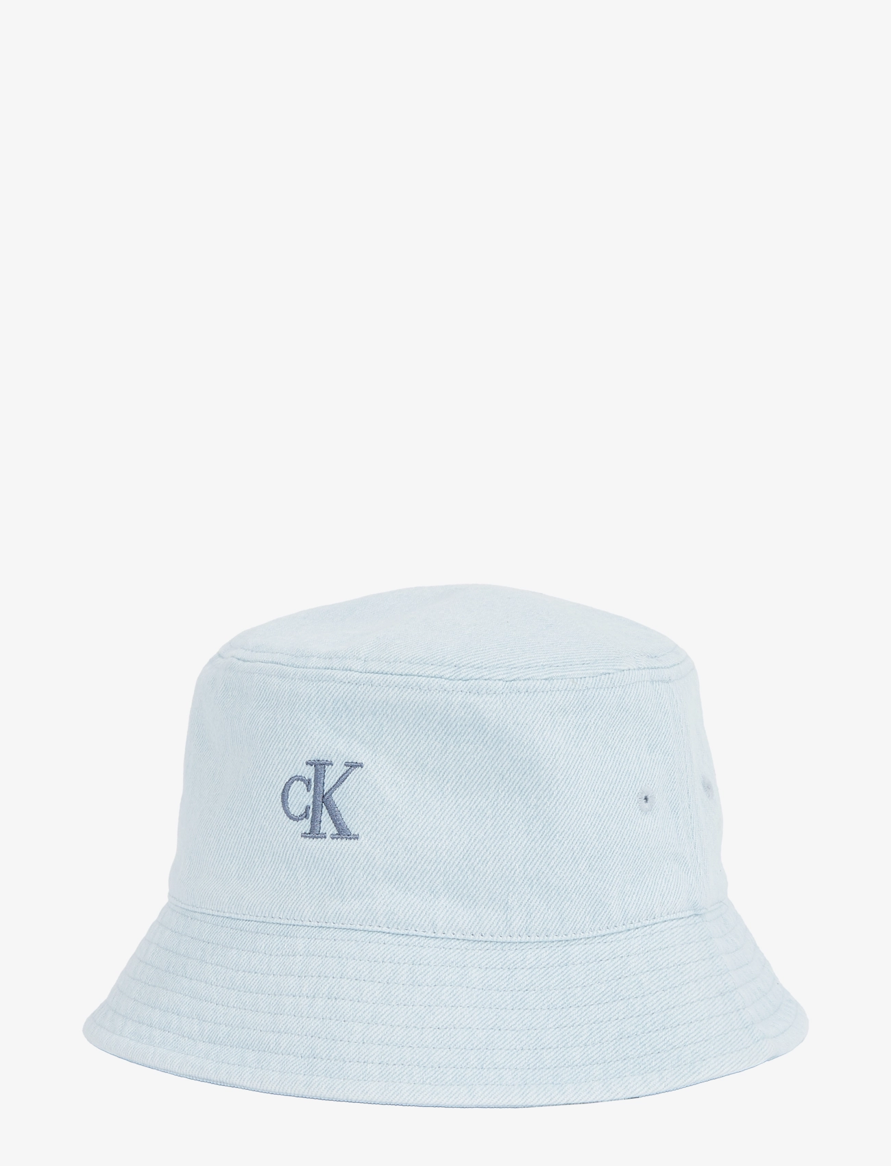 MONOGRAM EMBROIDERY DENIM BUCKET - LIGHT WASH DENIM