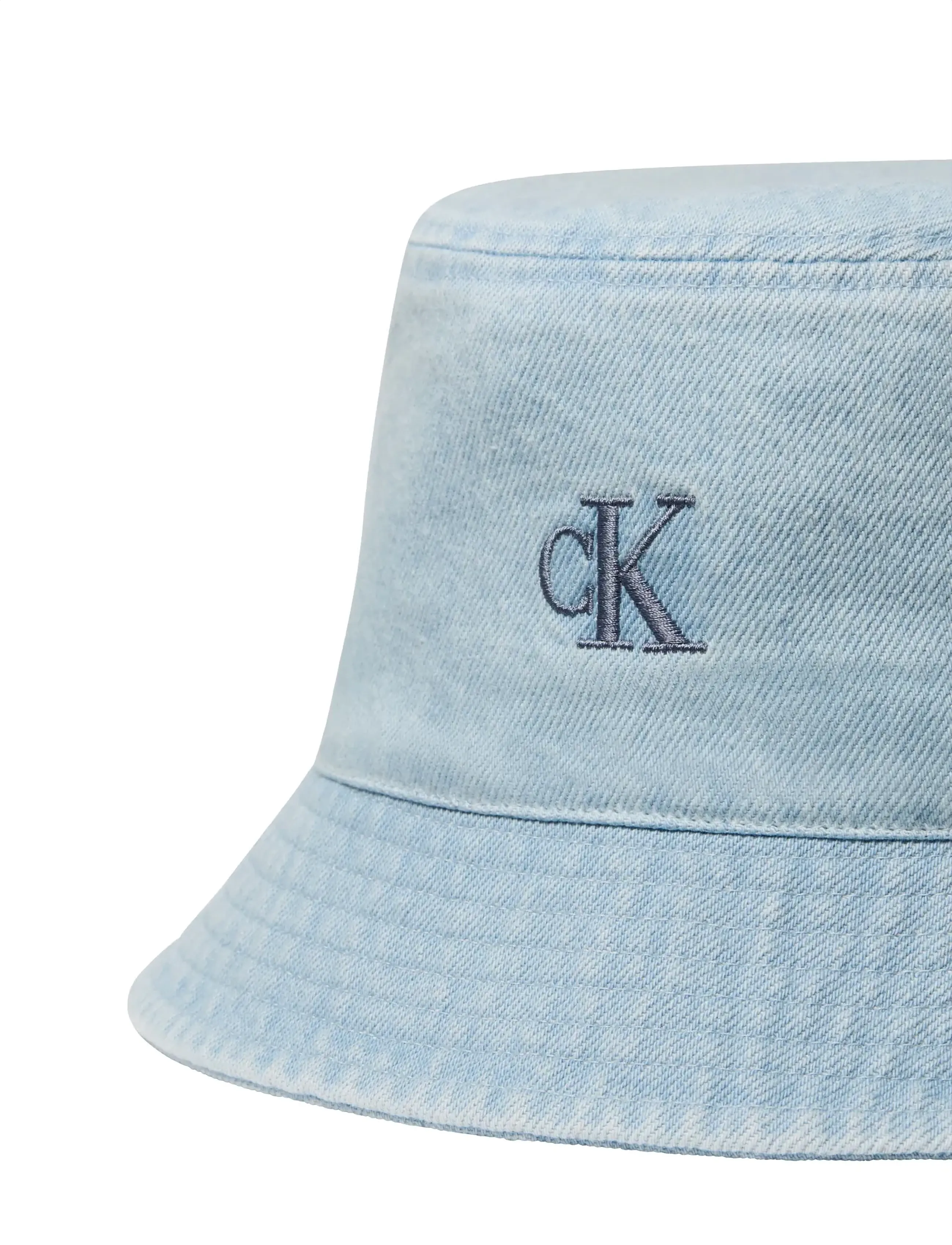 Calvin Klein - MONOGRAM EMBROIDERY DENIM BUCKET - die niedrigsten preise - light wash denim - 4