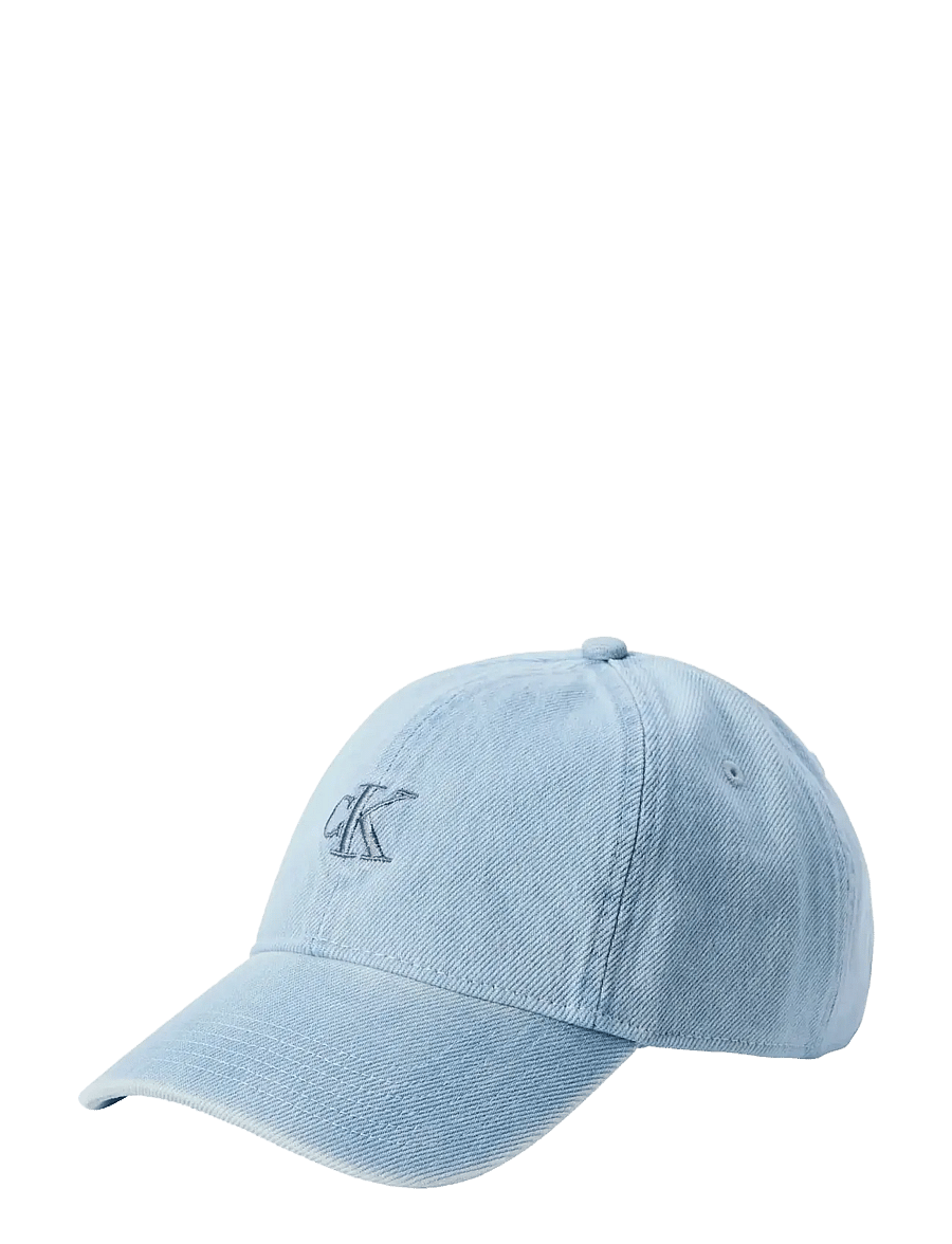 Calvin Klein - MONOGRAM EMBROIDERY DENIM BASEBA - light wash denim - 0