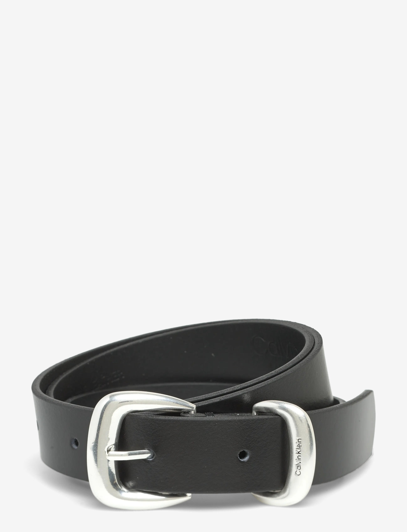 Calvin Klein - SARAH 2 PIECE LOGO BUCKLE BELT 2 - black / old silver - 0