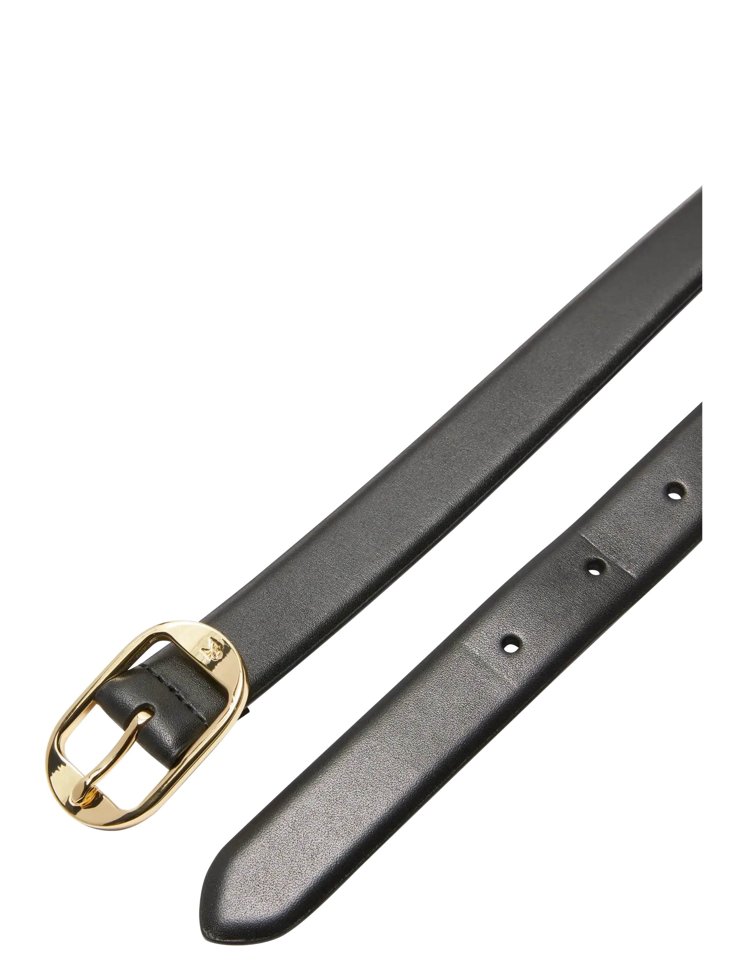 Calvin Klein - FORGED PIN BELT 25MM - black   18k golden nf - 1