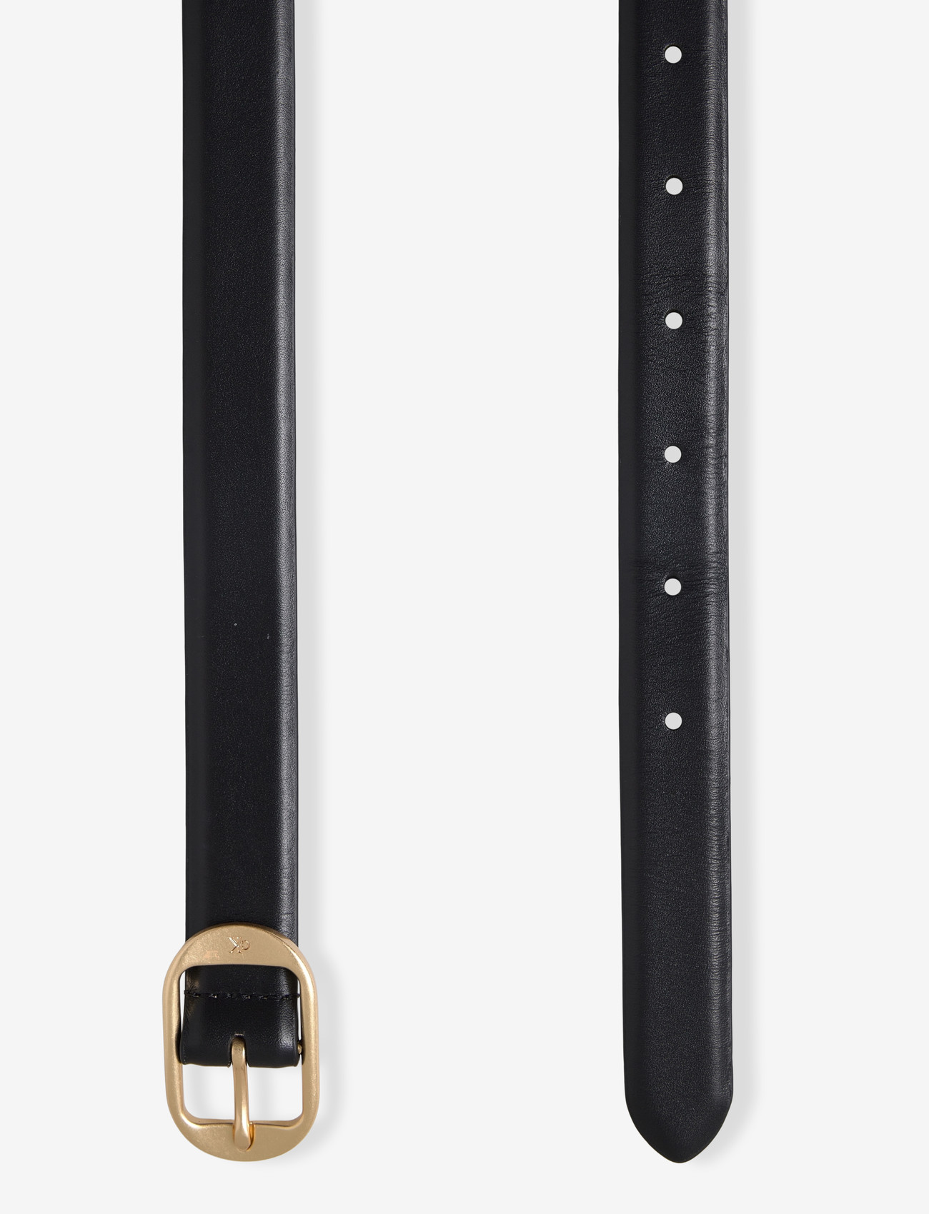 Calvin Klein - FORGED PIN BELT 25MM - black   18k golden nf - 2