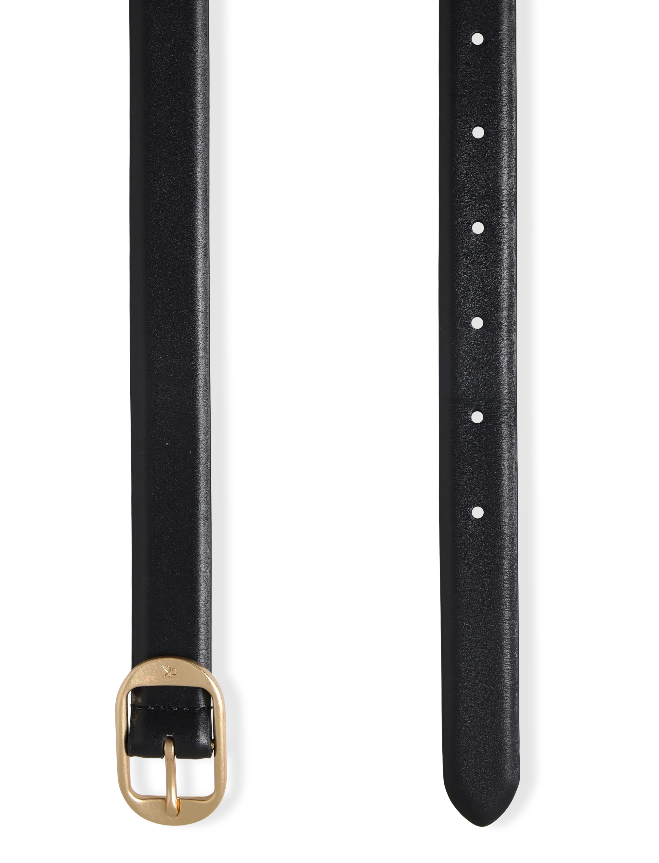 Calvin Klein - FORGED PIN BELT 25MM - black   18k golden nf - 2