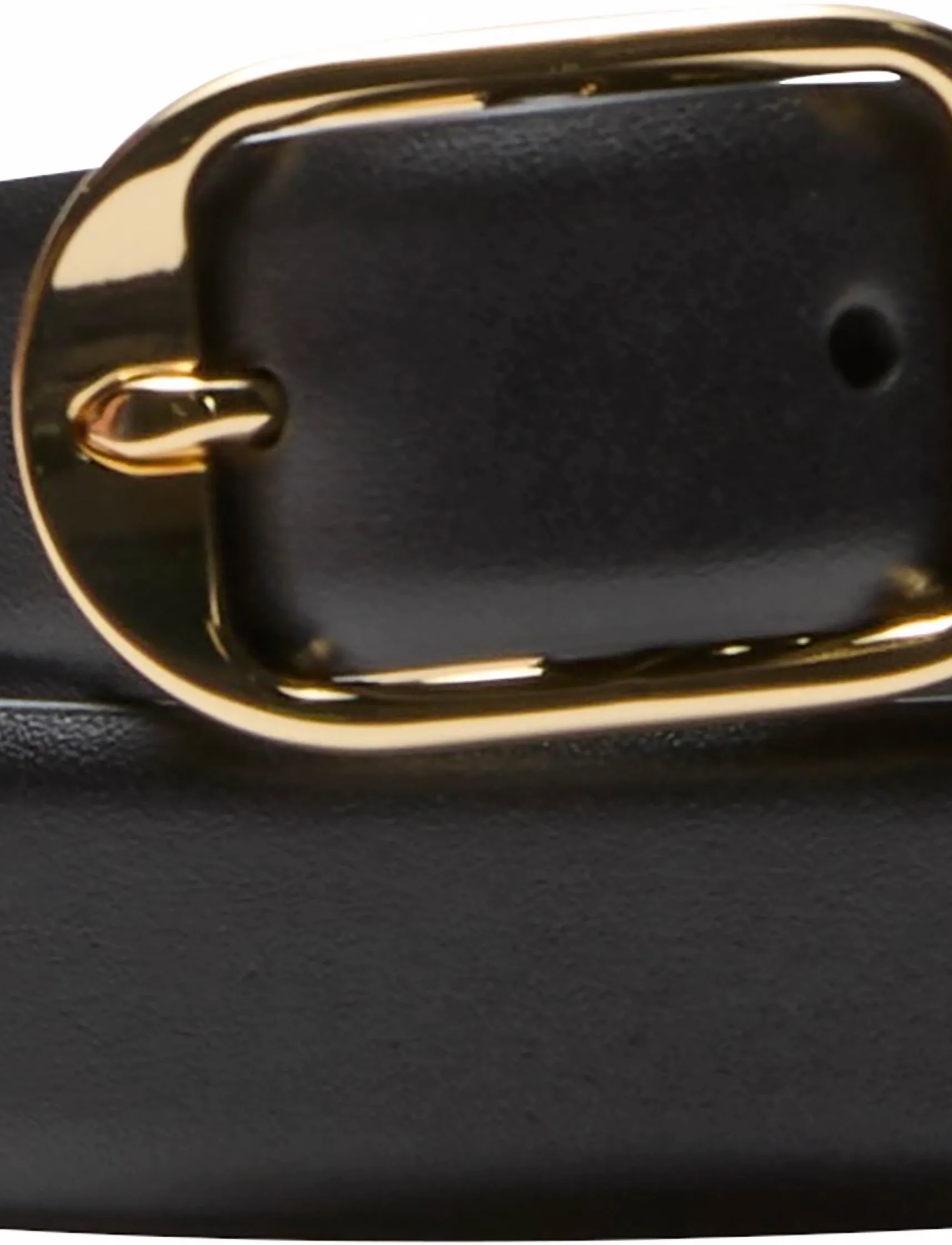 Calvin Klein - FORGED PIN BELT 25MM - black   18k golden nf - 3